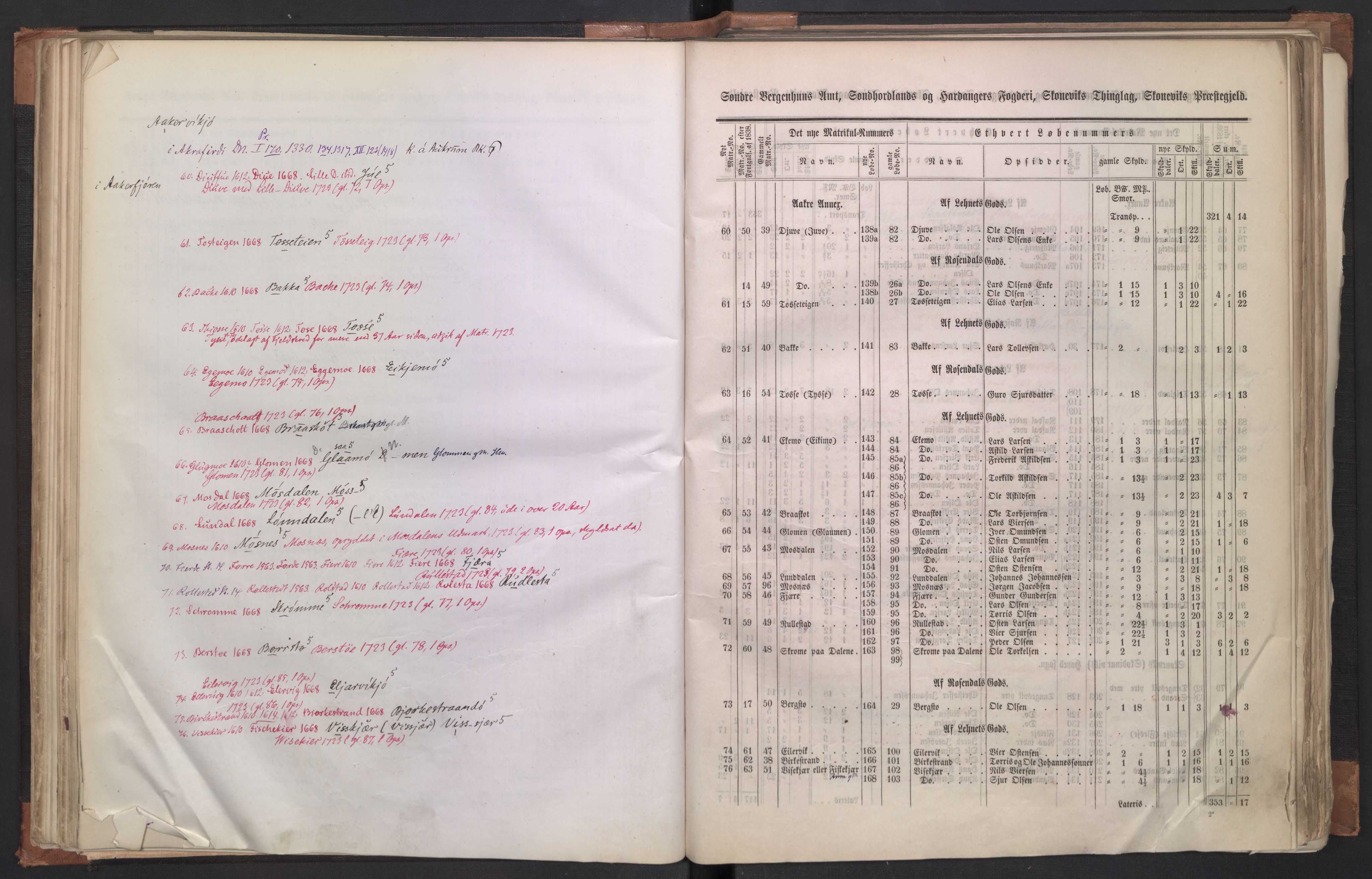 Rygh, AV/RA-PA-0034/F/Fb/L0011: Matrikkelen for 1838 - Søndre Bergenhus amt (Hordaaland fylke), 1838