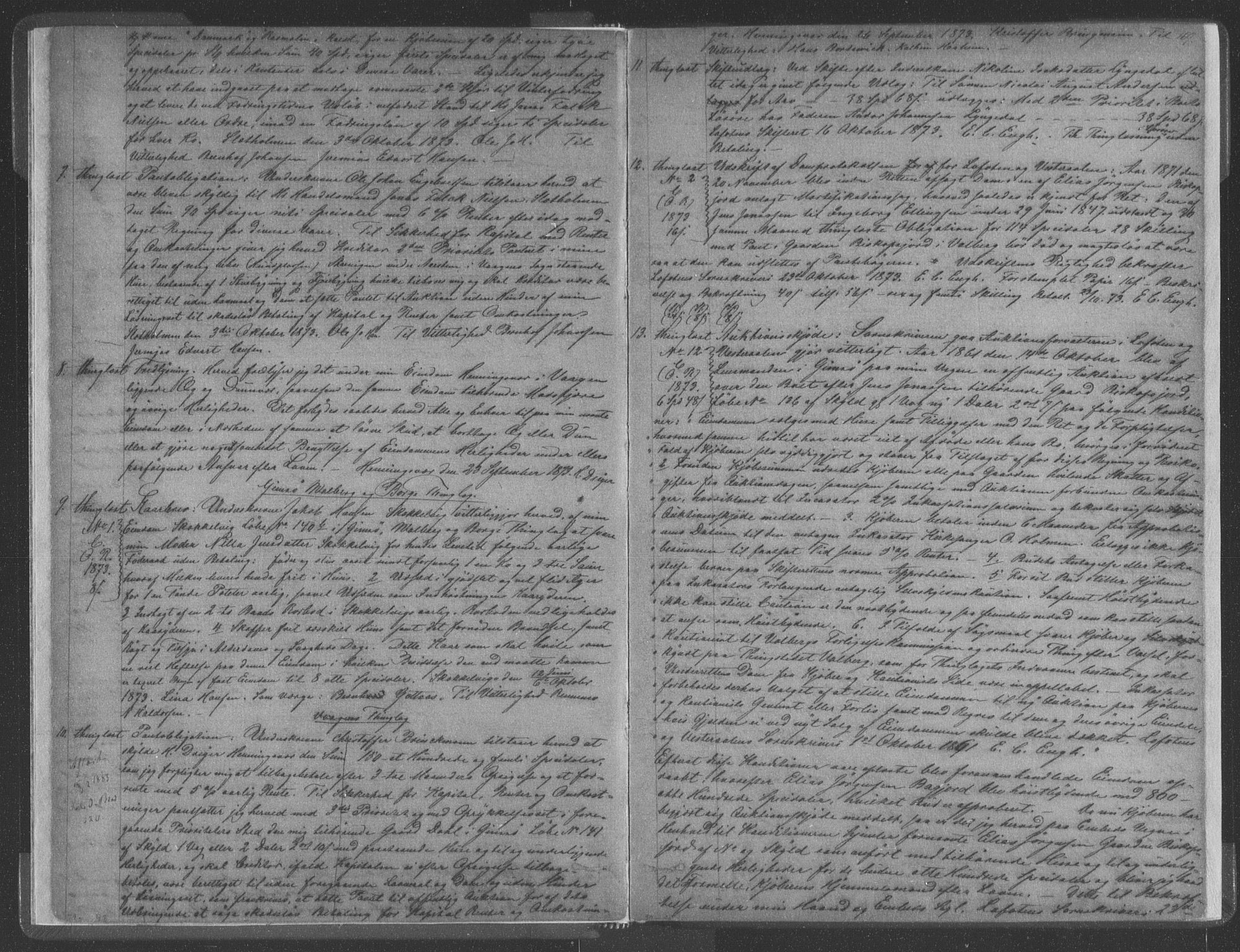 Vesterålen sorenskriveri, SAT/A-4180/1/2/2Ca/L0014: Pantebok nr. M-II, 1873-1875, s. 169
