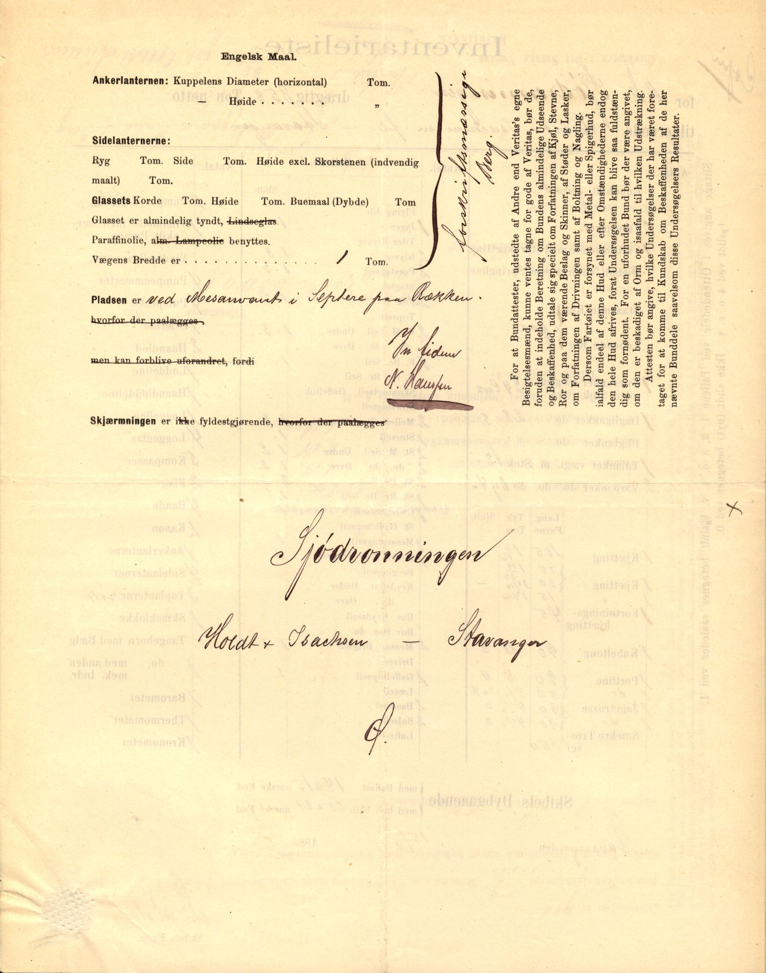 Pa 63 - Østlandske skibsassuranceforening, VEMU/A-1079/G/Ga/L0020/0006: Havaridokumenter / Sjødronningen, Sir John Lawrence, Isploven, John Bertram, 1887, s. 7