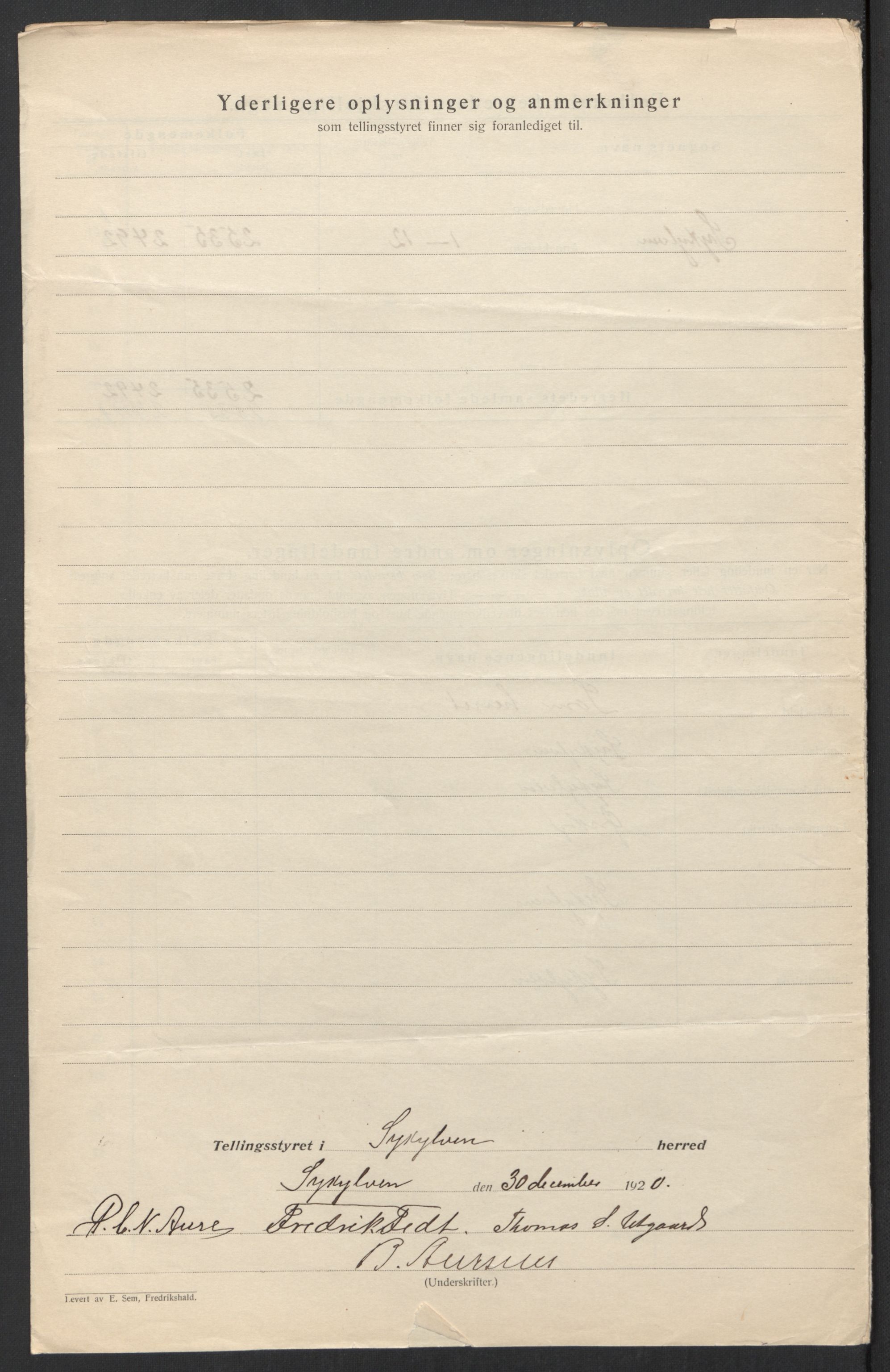 SAT, Folketelling 1920 for 1528 Sykkylven herred, 1920, s. 6