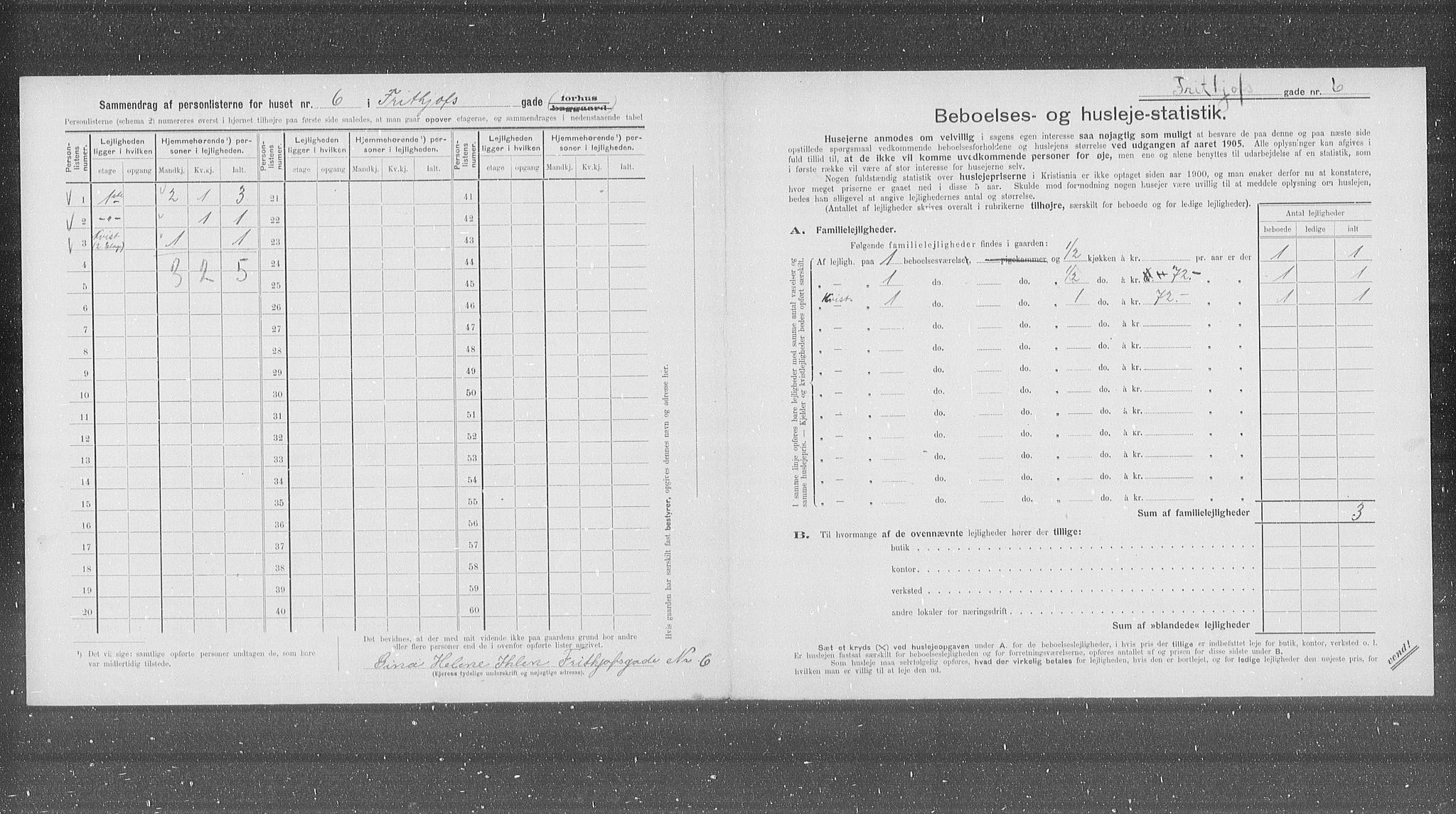 OBA, Kommunal folketelling 31.12.1905 for Kristiania kjøpstad, 1905, s. 13958