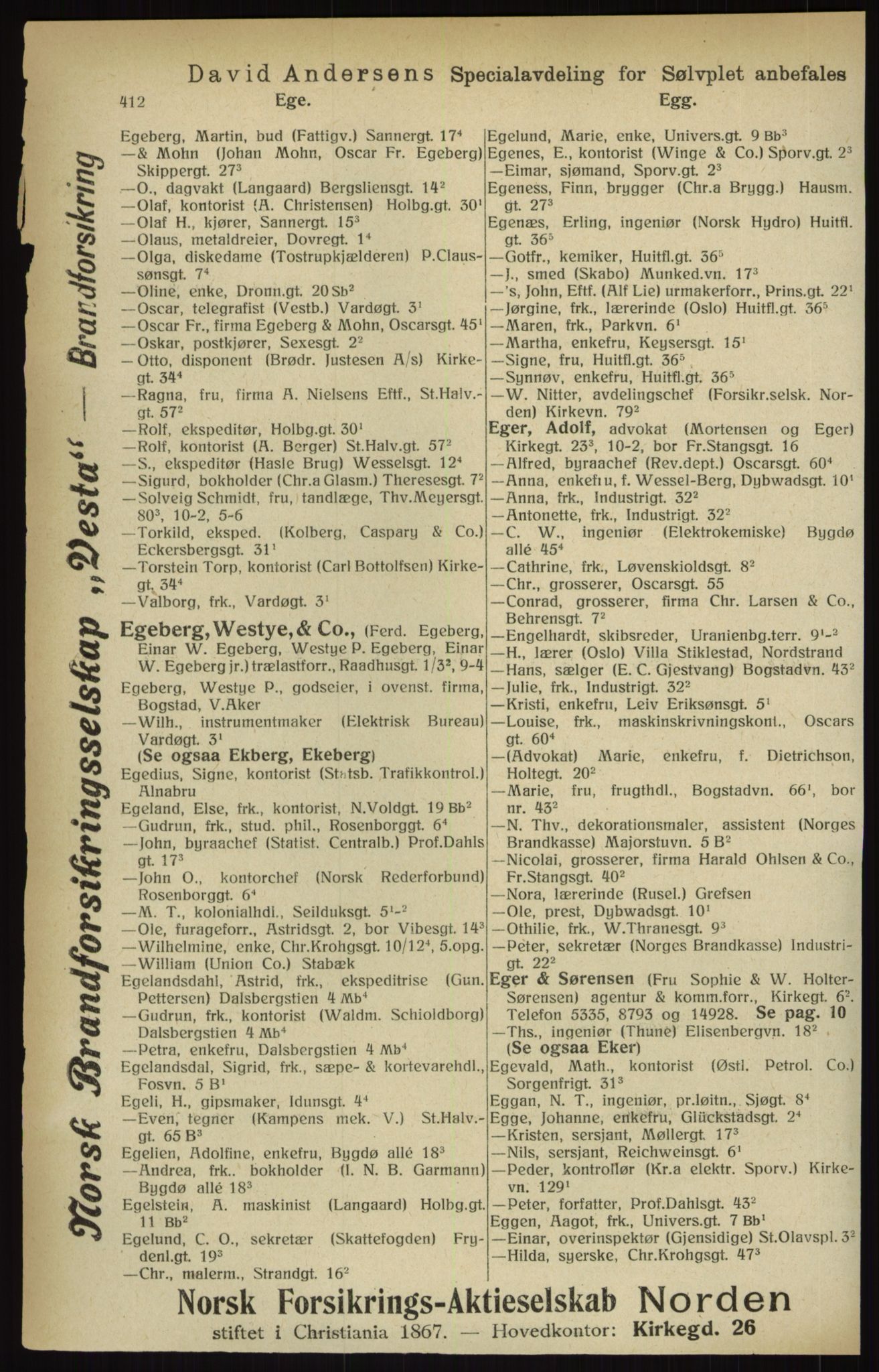 Kristiania/Oslo adressebok, PUBL/-, 1916, s. 412