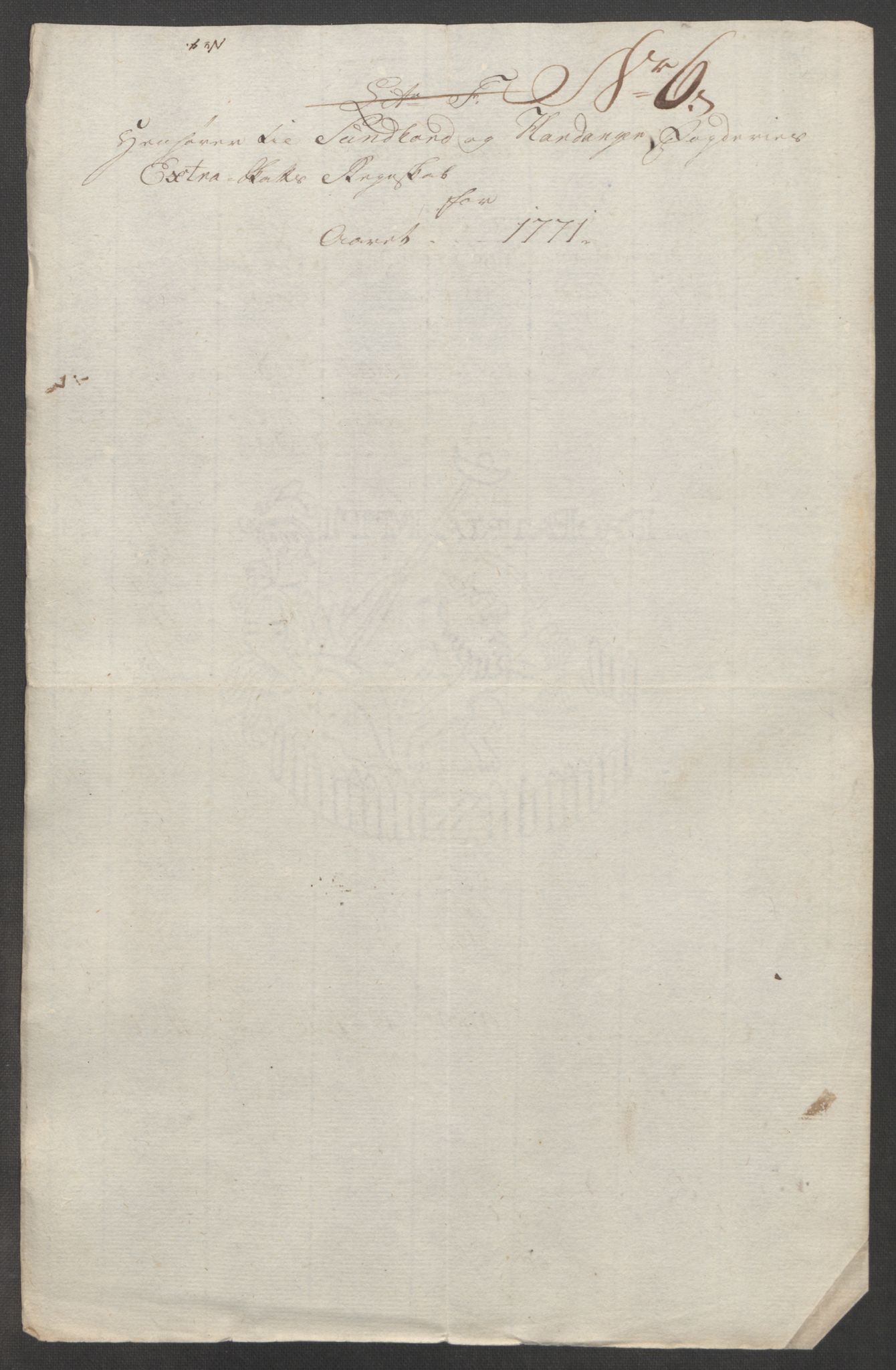 Rentekammeret inntil 1814, Reviderte regnskaper, Fogderegnskap, AV/RA-EA-4092/R48/L3136: Ekstraskatten Sunnhordland og Hardanger, 1762-1772, s. 260