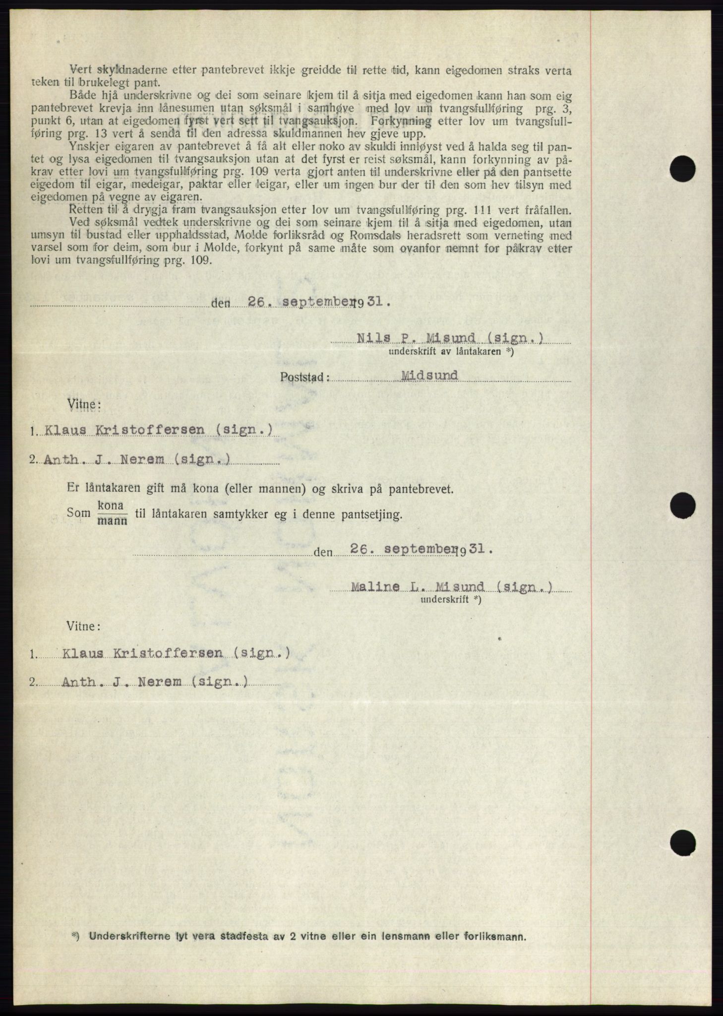 Romsdal sorenskriveri, AV/SAT-A-4149/1/2/2C/L0061: Pantebok nr. 55, 1932-1932, Tingl.dato: 01.07.1932