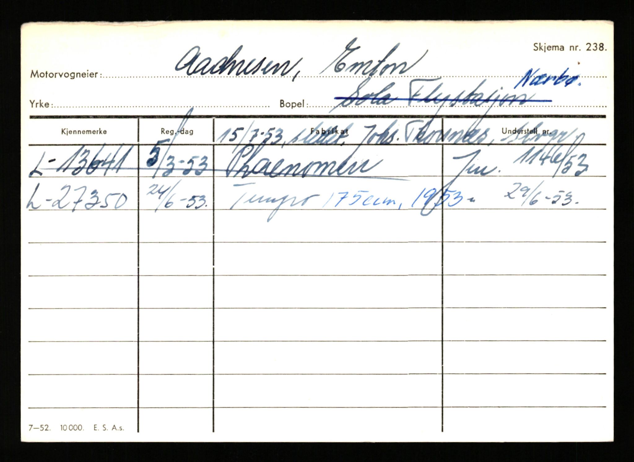 Stavanger trafikkstasjon, AV/SAST-A-101942/0/H/L0044: Øksna - Åmo, 1930-1971, s. 2182