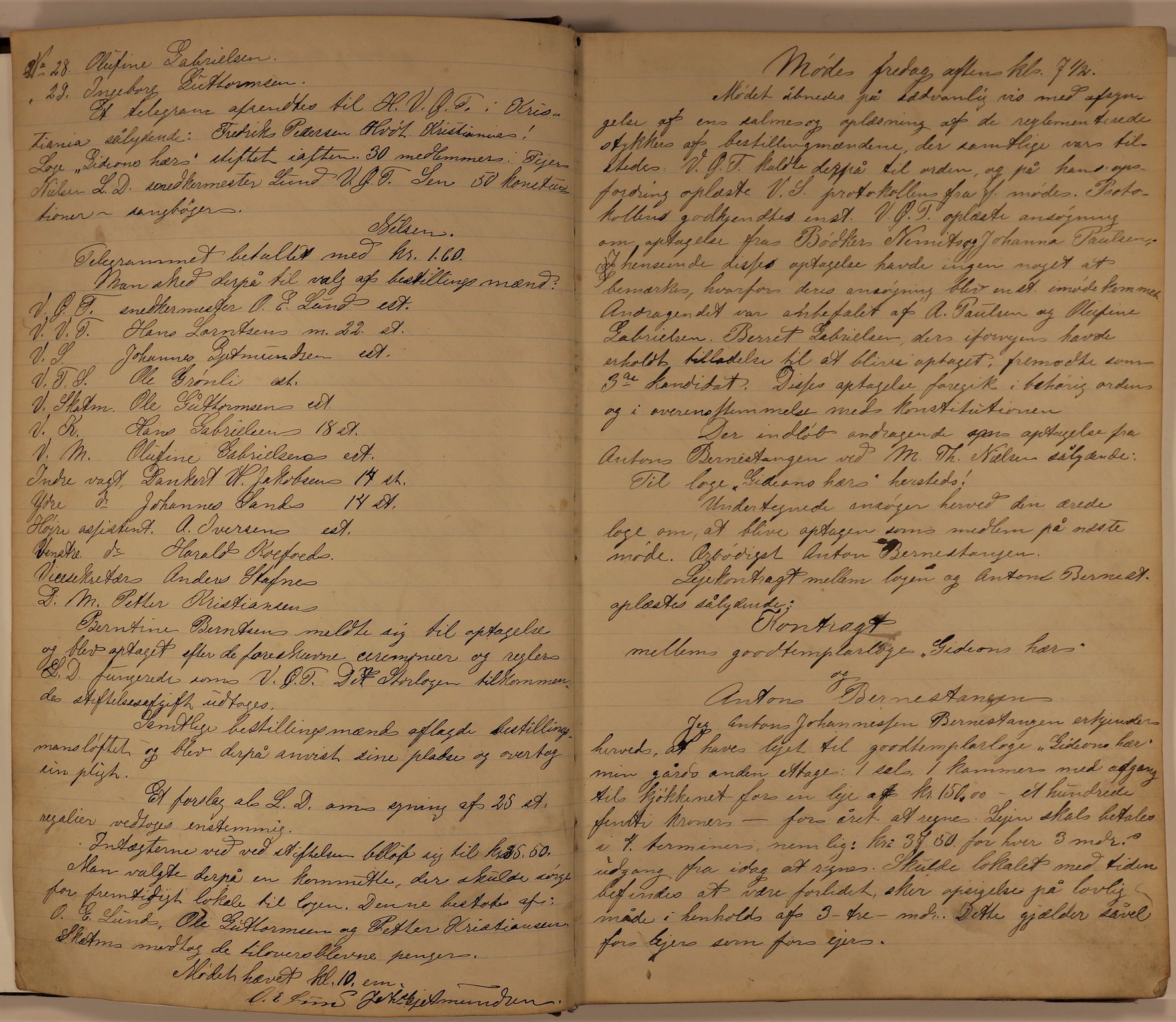 Den Norske Godtemplarorden, Losje Polarstjernen nr. 177, VAMU/A-0008/A/L0001/0002: Forhandlingsprotokoller / Losje Gideons Hær nr. 92, 1886-1892