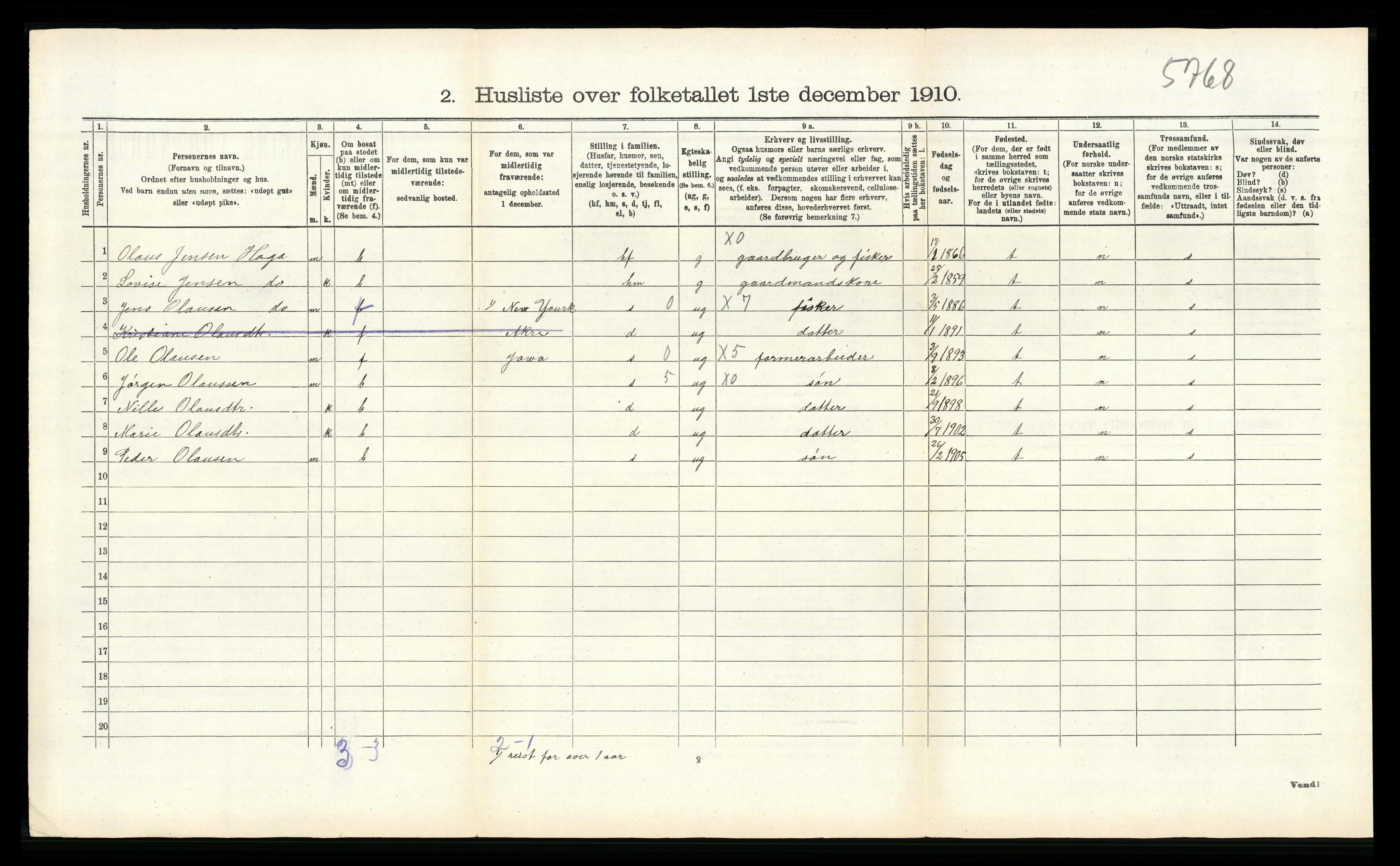 RA, Folketelling 1910 for 1150 Skudenes herred, 1910, s. 480