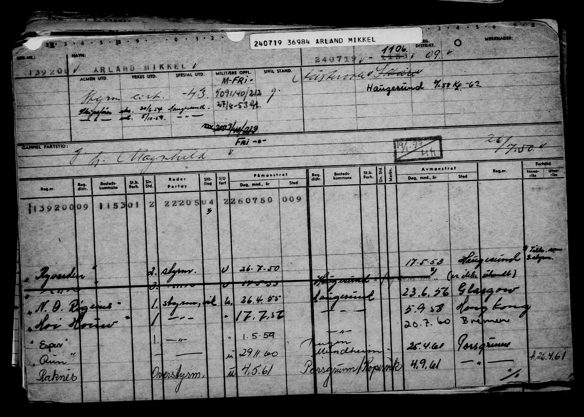 Direktoratet for sjømenn, AV/RA-S-3545/G/Gb/L0170: Hovedkort, 1919, s. 428