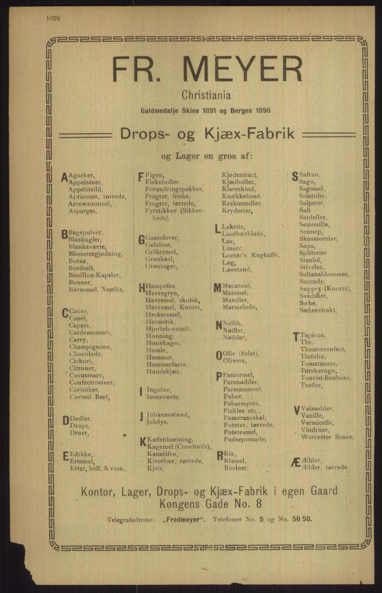 Kristiania/Oslo adressebok, PUBL/-, 1911, s. 1078