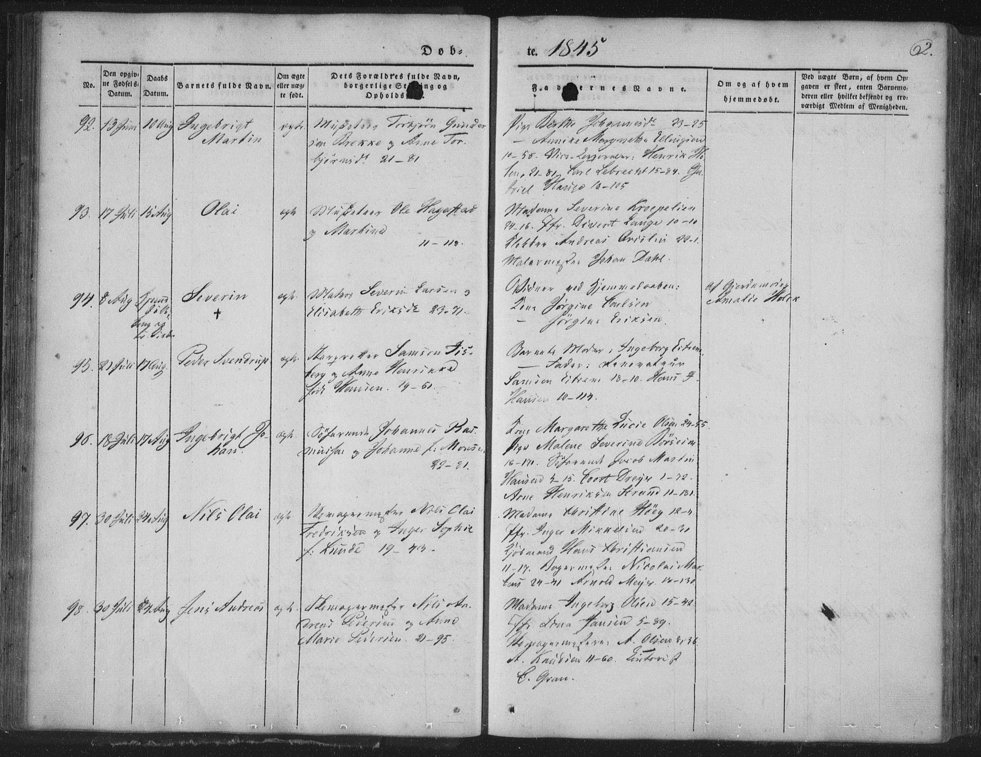 Korskirken sokneprestembete, SAB/A-76101/H/Haa/L0016: Ministerialbok nr. B 2, 1841-1851, s. 62