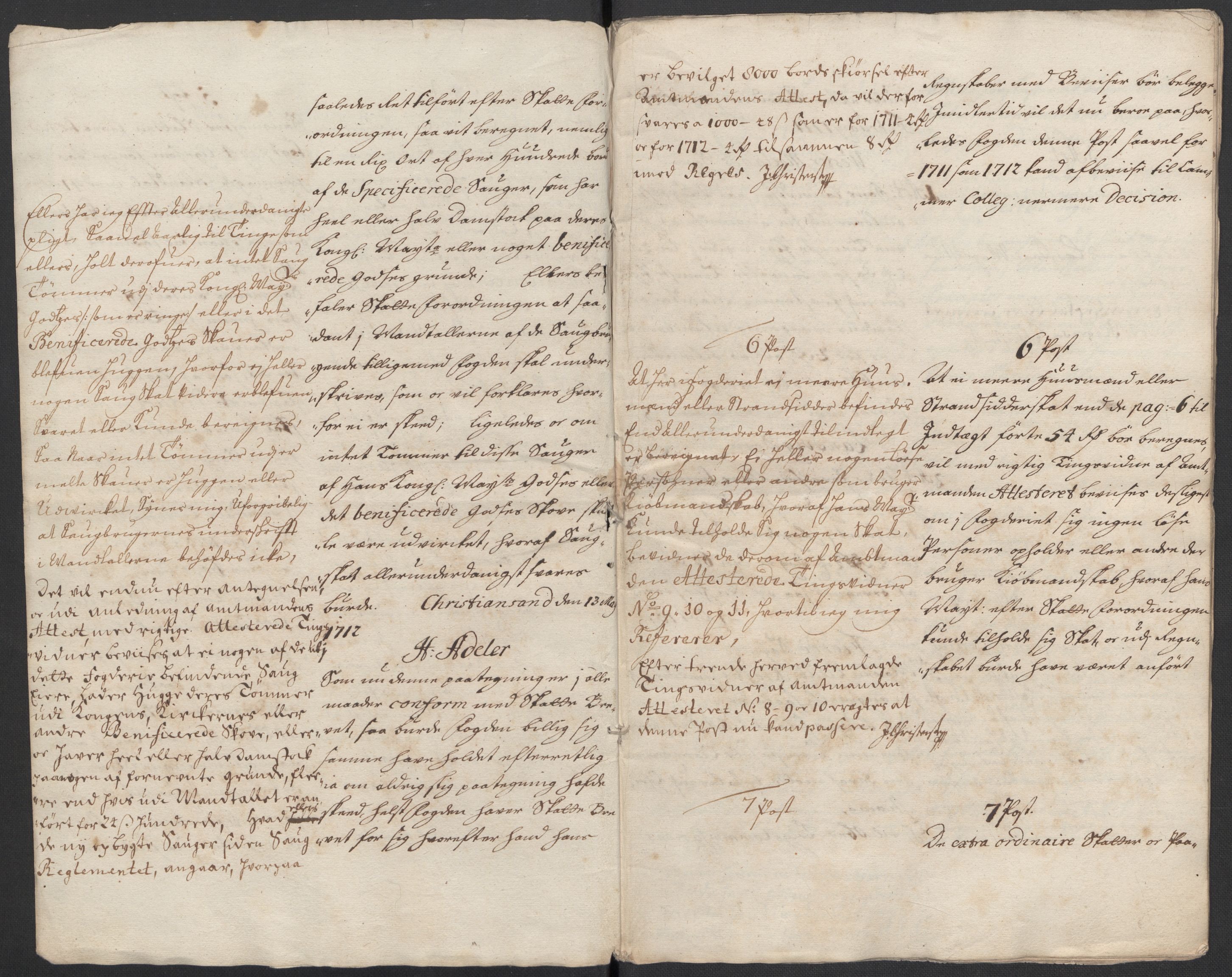 Rentekammeret inntil 1814, Reviderte regnskaper, Fogderegnskap, AV/RA-EA-4092/R39/L2320: Fogderegnskap Nedenes, 1712, s. 367