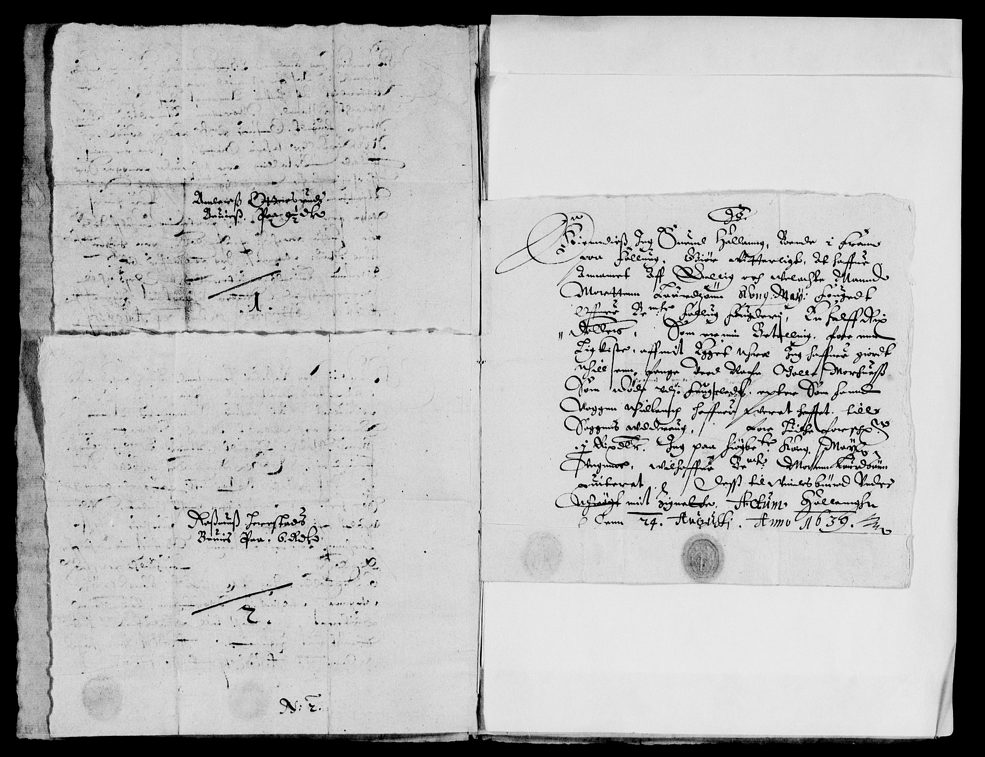 Rentekammeret inntil 1814, Reviderte regnskaper, Lensregnskaper, AV/RA-EA-5023/R/Rb/Rba/L0144: Akershus len, 1638-1640