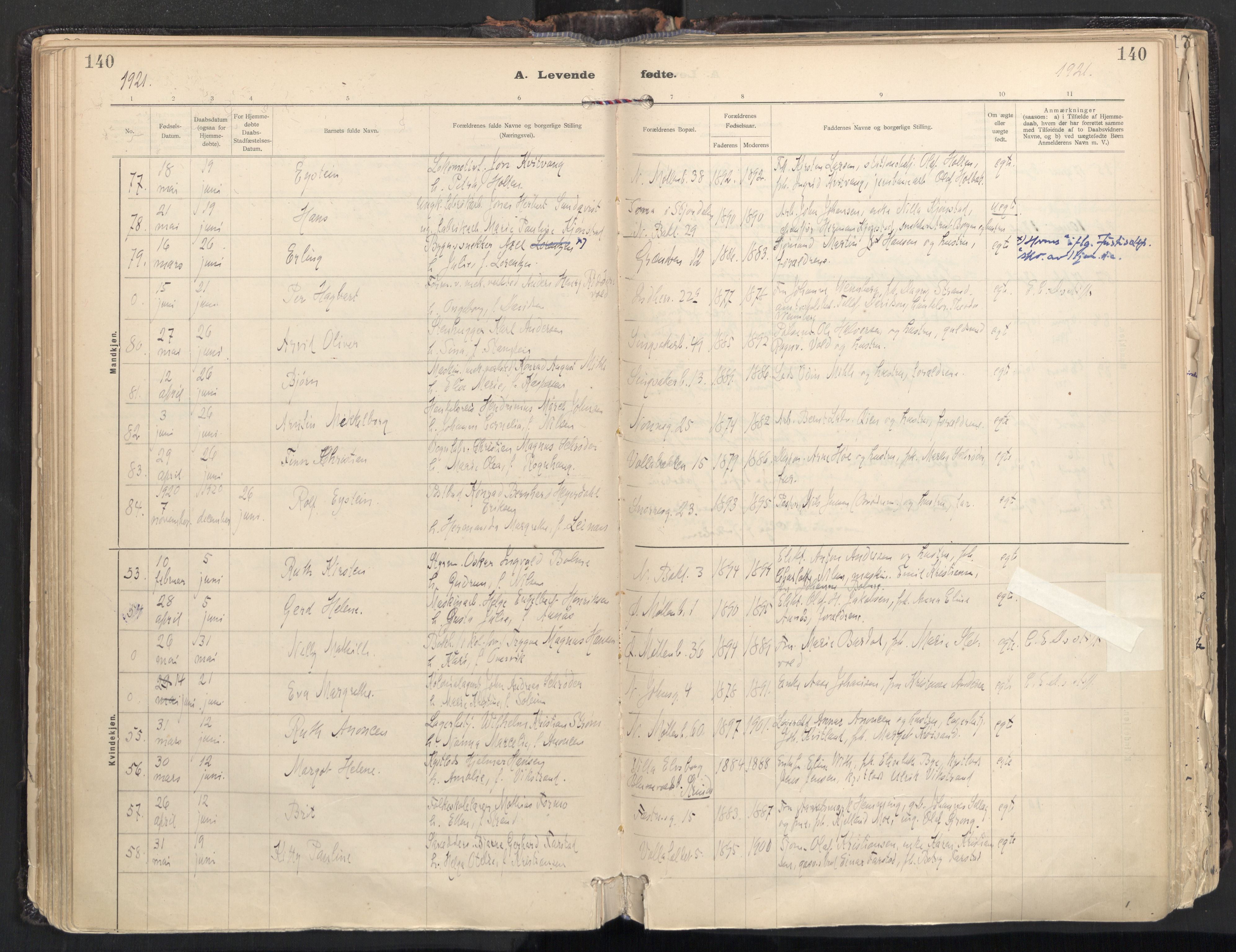 Ministerialprotokoller, klokkerbøker og fødselsregistre - Sør-Trøndelag, SAT/A-1456/604/L0205: Ministerialbok nr. 604A25, 1917-1932, s. 140