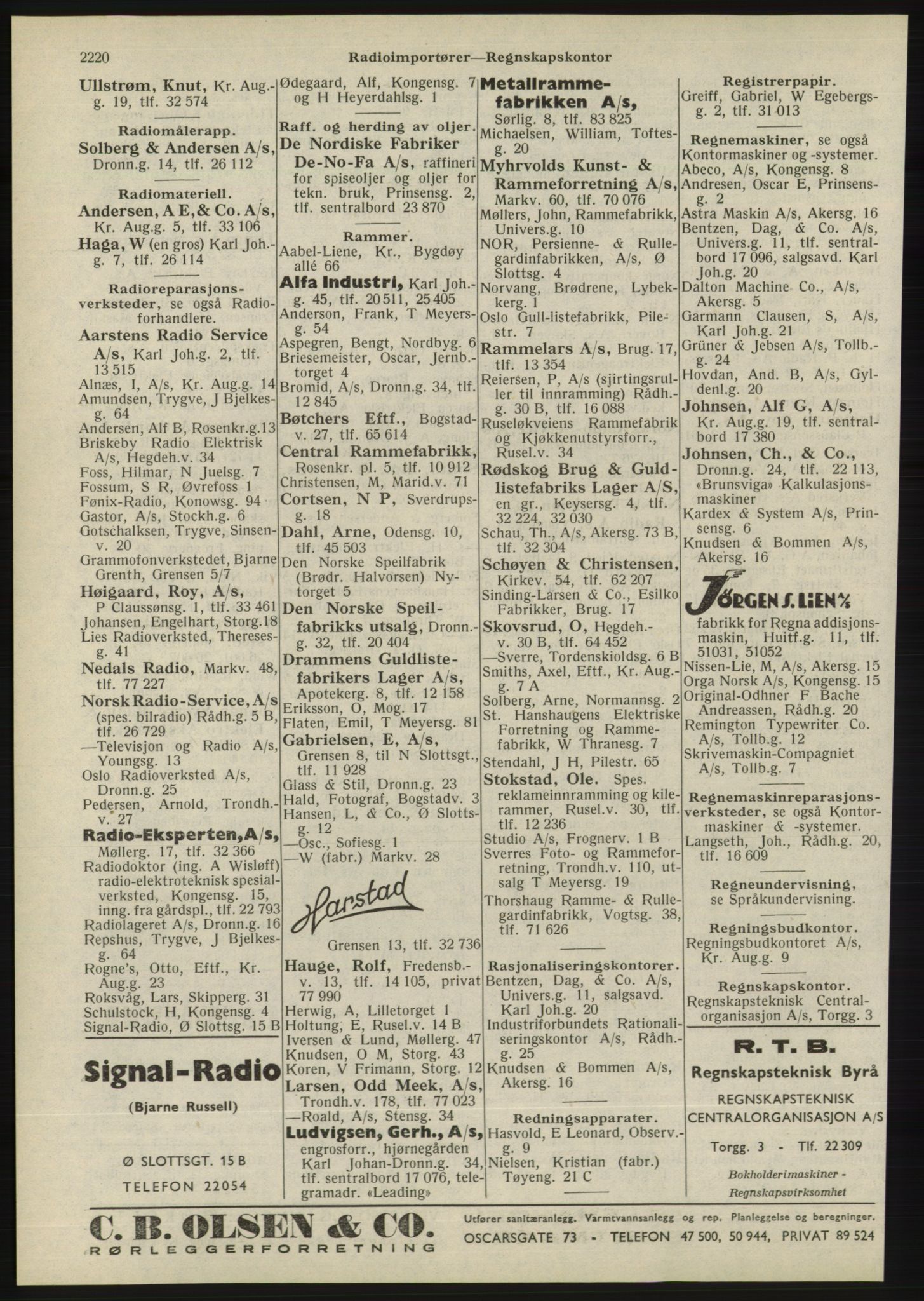 Kristiania/Oslo adressebok, PUBL/-, 1945, s. 2136