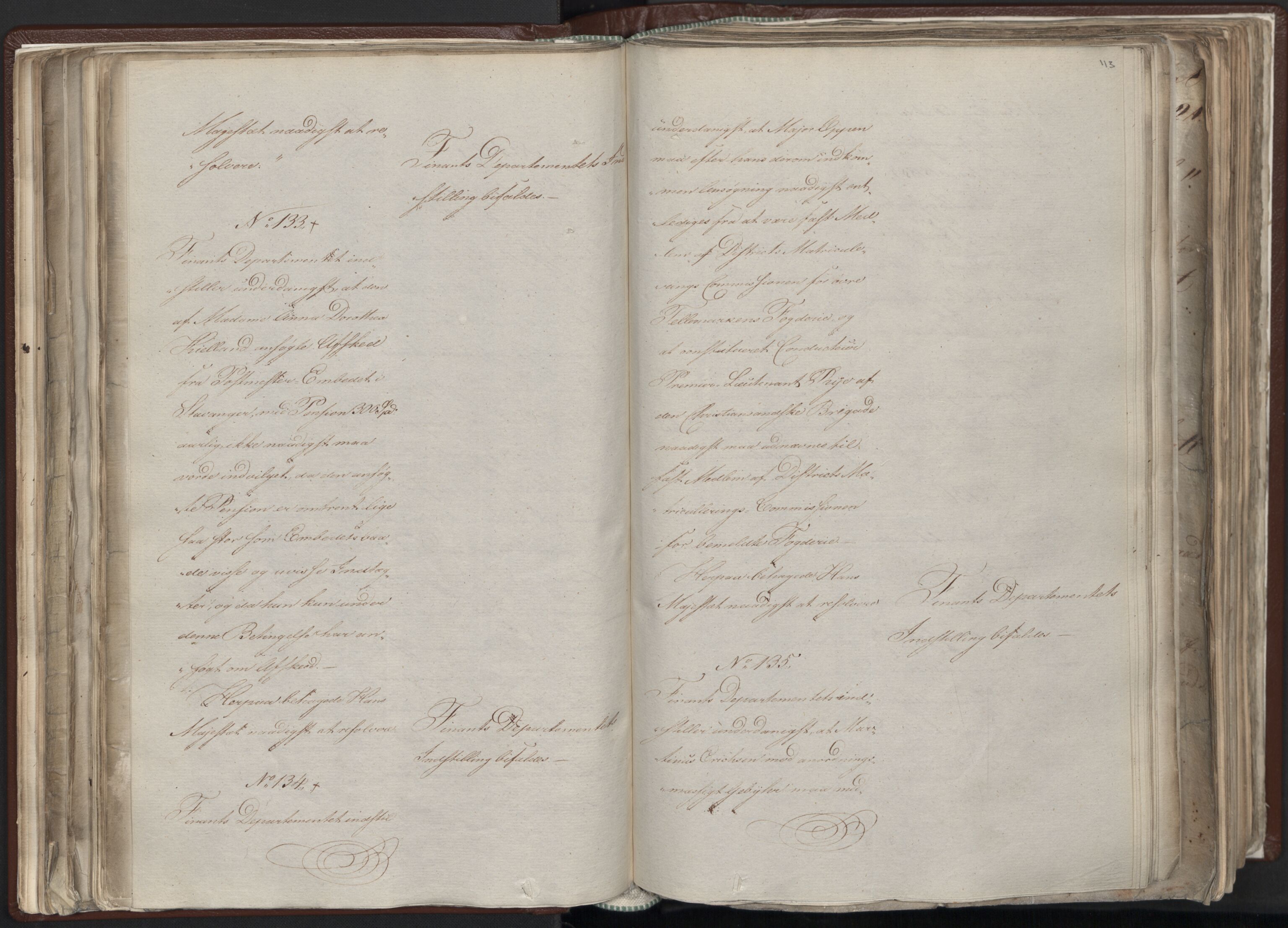 Statsrådssekretariatet, AV/RA-S-1001/A/Ab/L0012: Kgl. res. nr. 5679-6008 II, 1821, s. 112b-113a