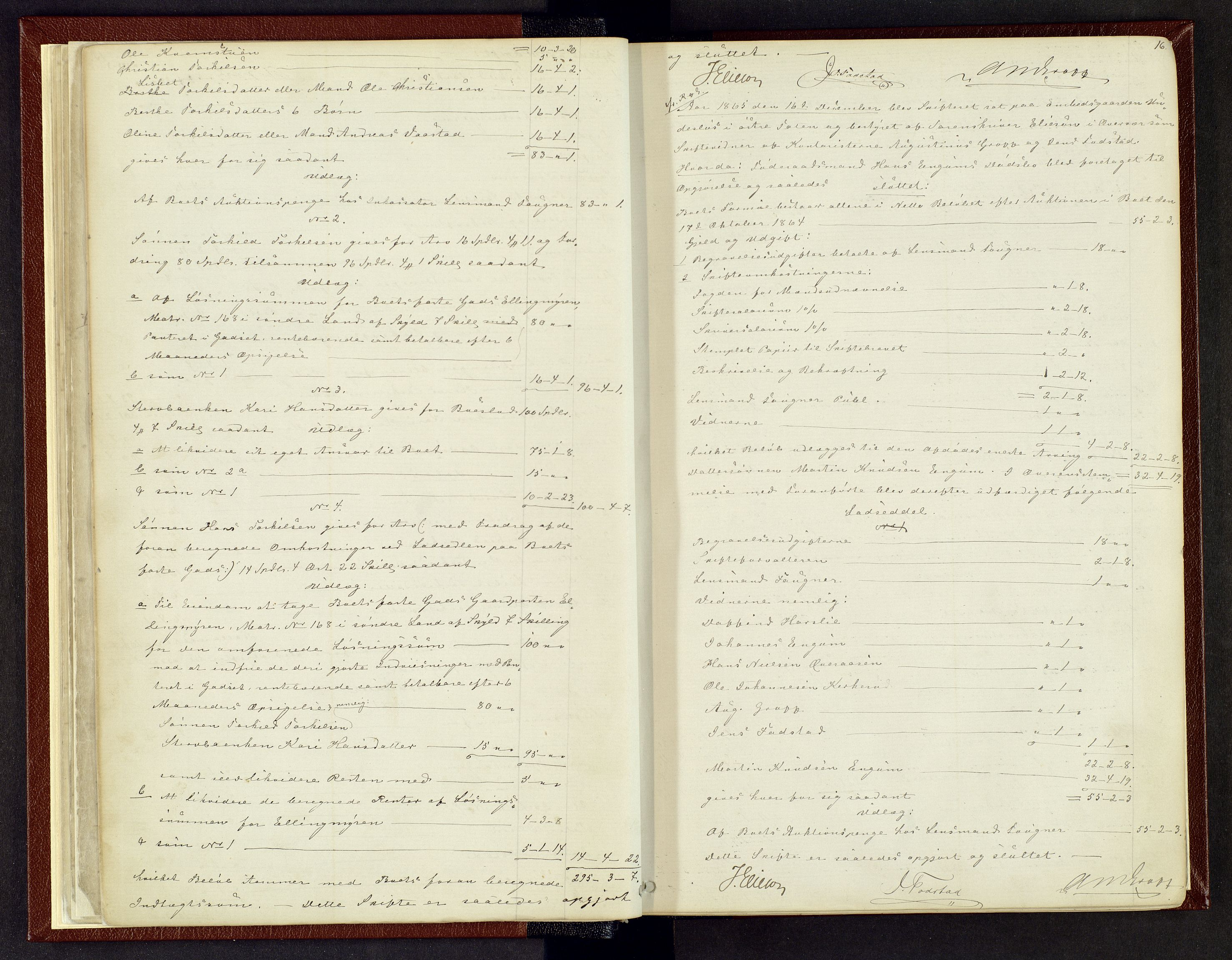 Toten tingrett, AV/SAH-TING-006/J/Jb/L0006: Skiftebehandlingsprotokoll - Biri, 1864-1903, s. 15b-16a