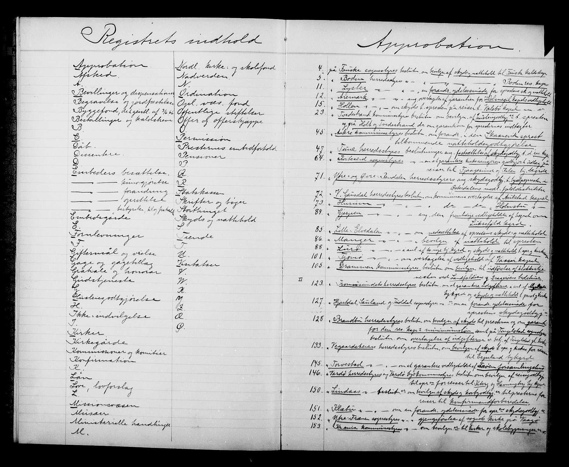 Kirke- og undervisningsdepartementet, Kontoret  for kirke og geistlighet A, AV/RA-S-1007/A/Aa/L0279: Register, 1902