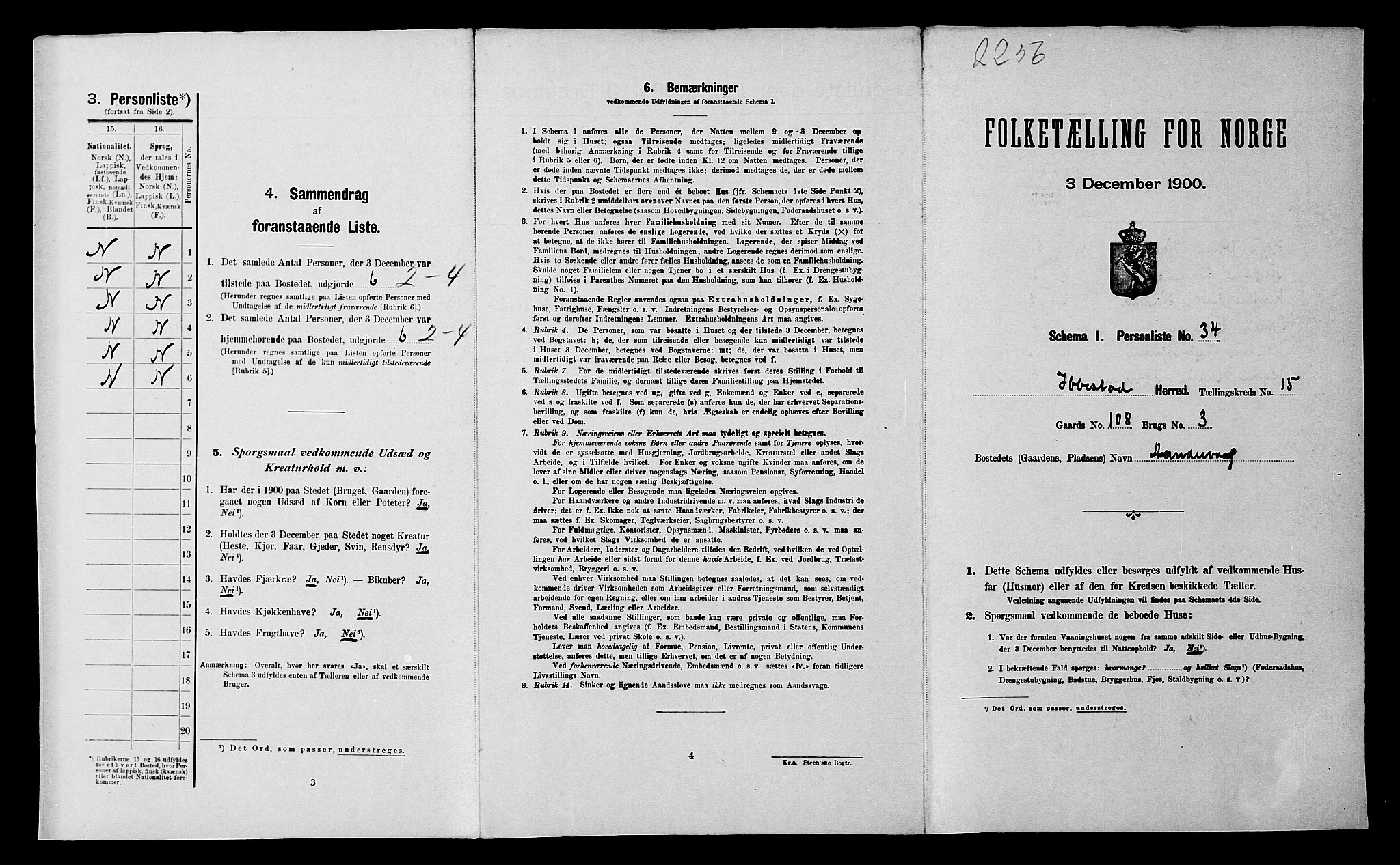 SATØ, Folketelling 1900 for 1917 Ibestad herred, 1900, s. 2099