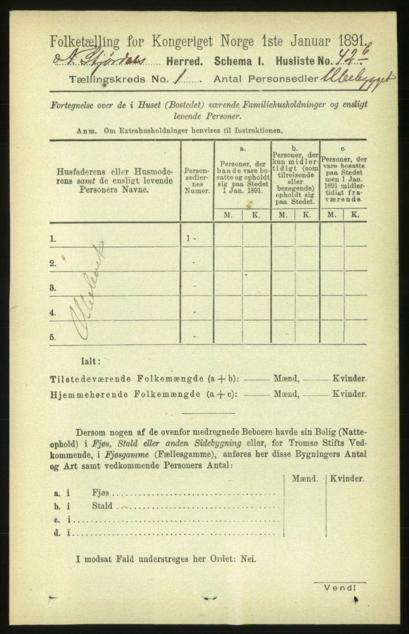 RA, Folketelling 1891 for 1714 Nedre Stjørdal herred, 1891, s. 90