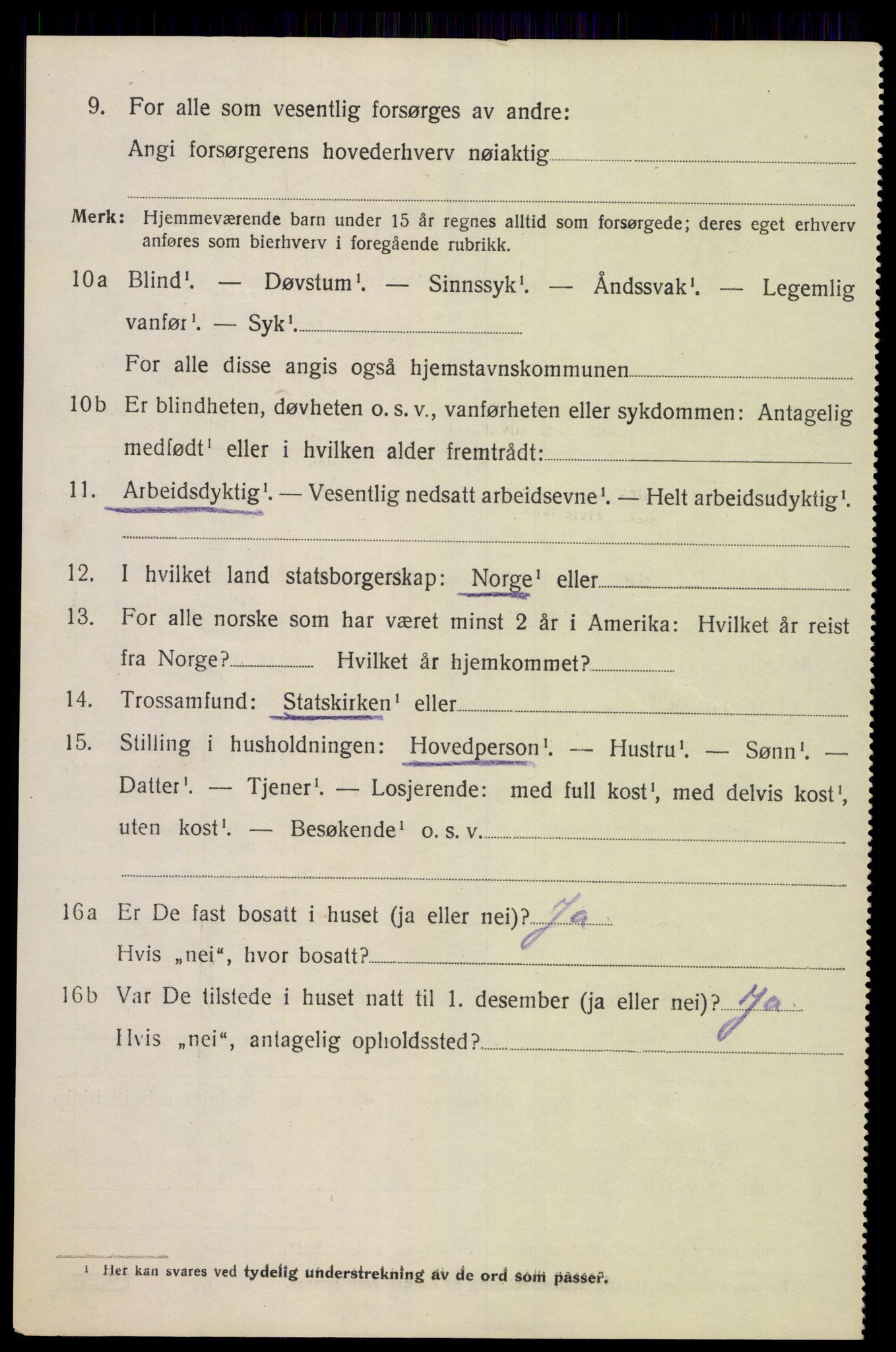 SAK, Folketelling 1920 for 1012 Oddernes herred, 1920, s. 4674