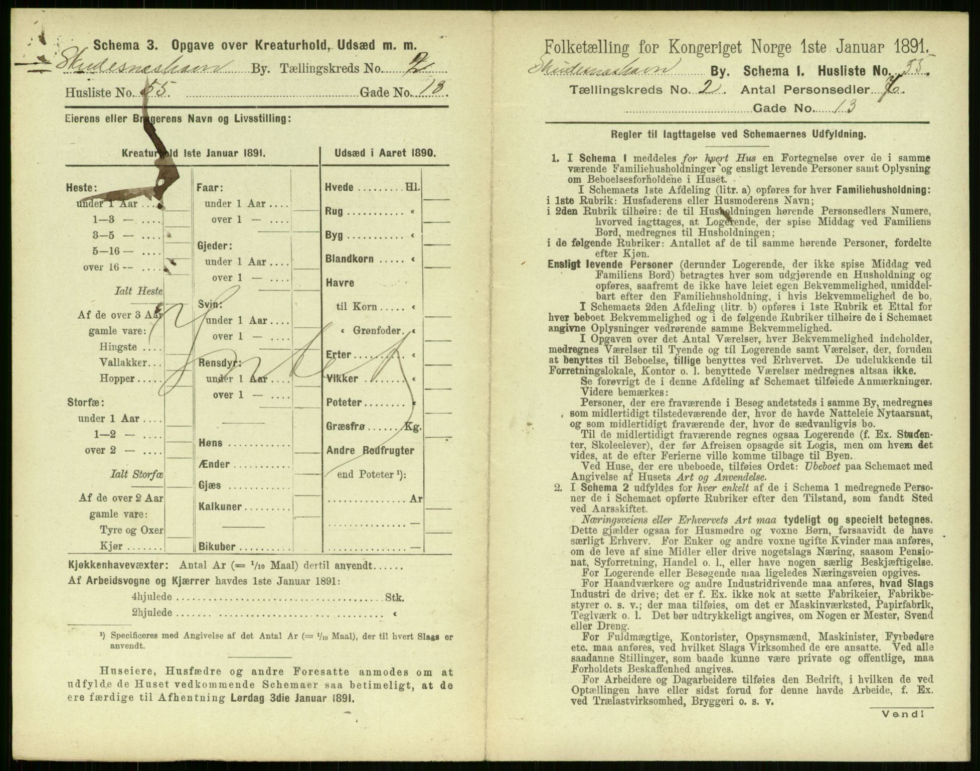 RA, Folketelling 1891 for 1104 Skudeneshavn ladested, 1891, s. 168