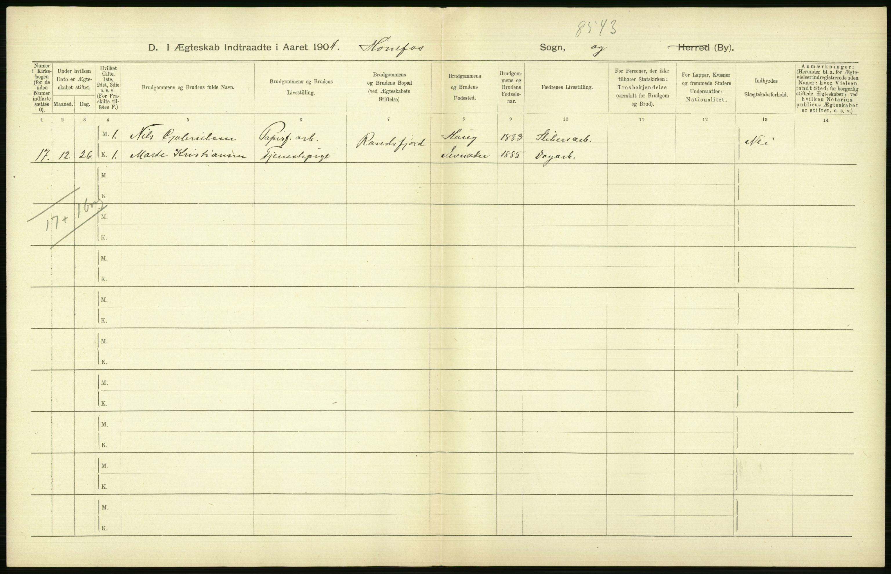 Statistisk sentralbyrå, Sosiodemografiske emner, Befolkning, AV/RA-S-2228/D/Df/Dfa/Dfab/L0007: Buskerud amt: Fødte, gifte, døde, 1904, s. 652