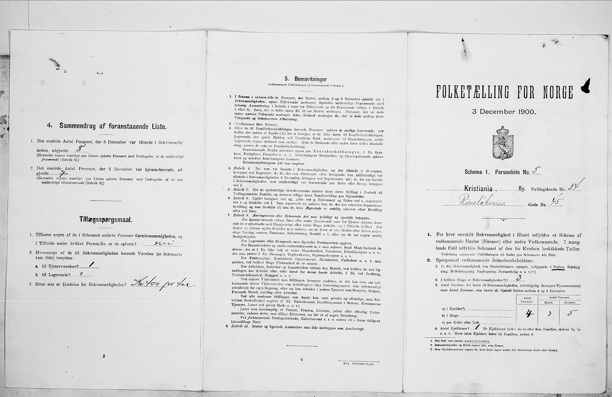 SAO, Folketelling 1900 for 0301 Kristiania kjøpstad, 1900, s. 76733