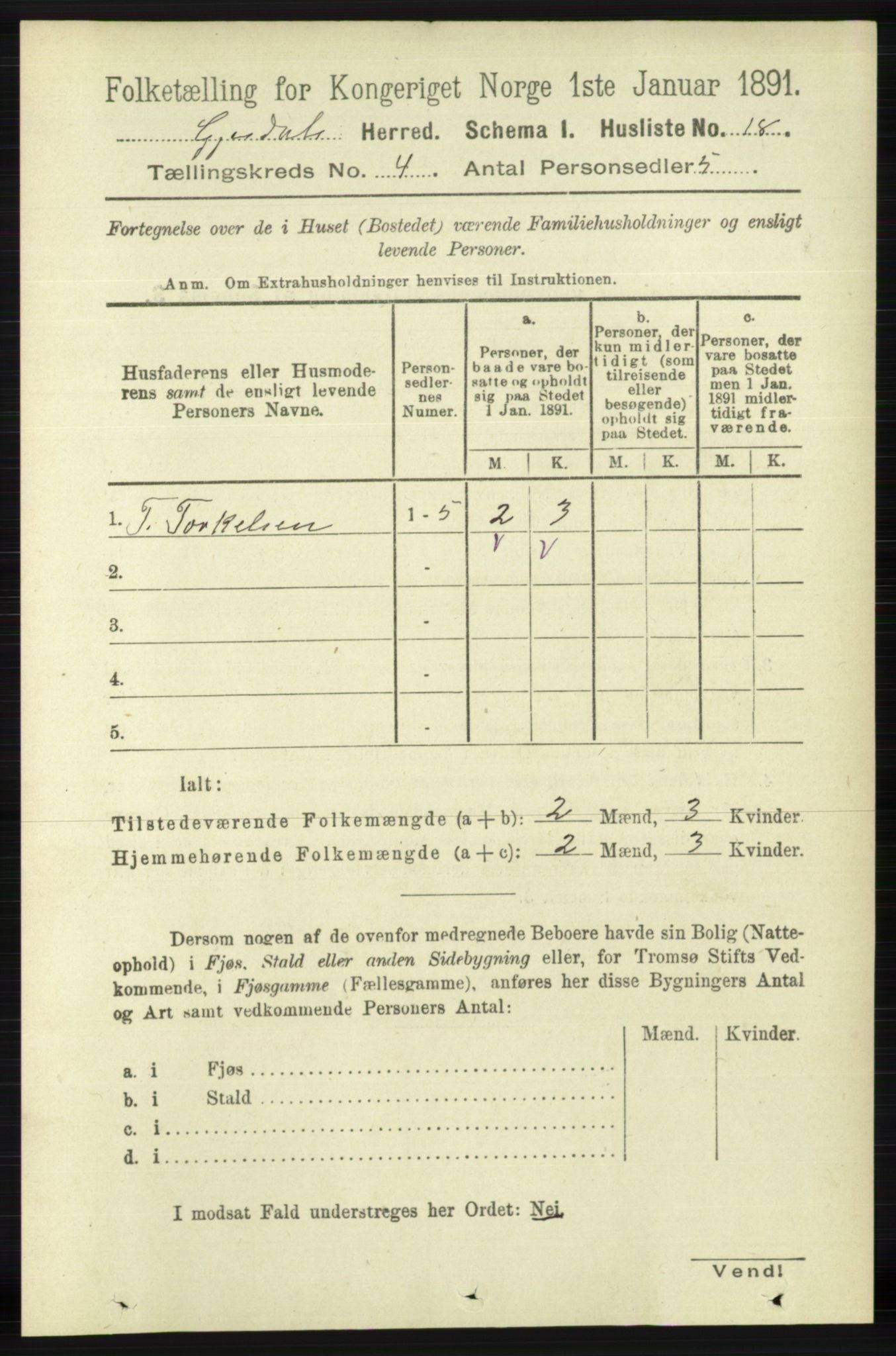 RA, Folketelling 1891 for 1122 Gjesdal herred, 1891, s. 1157