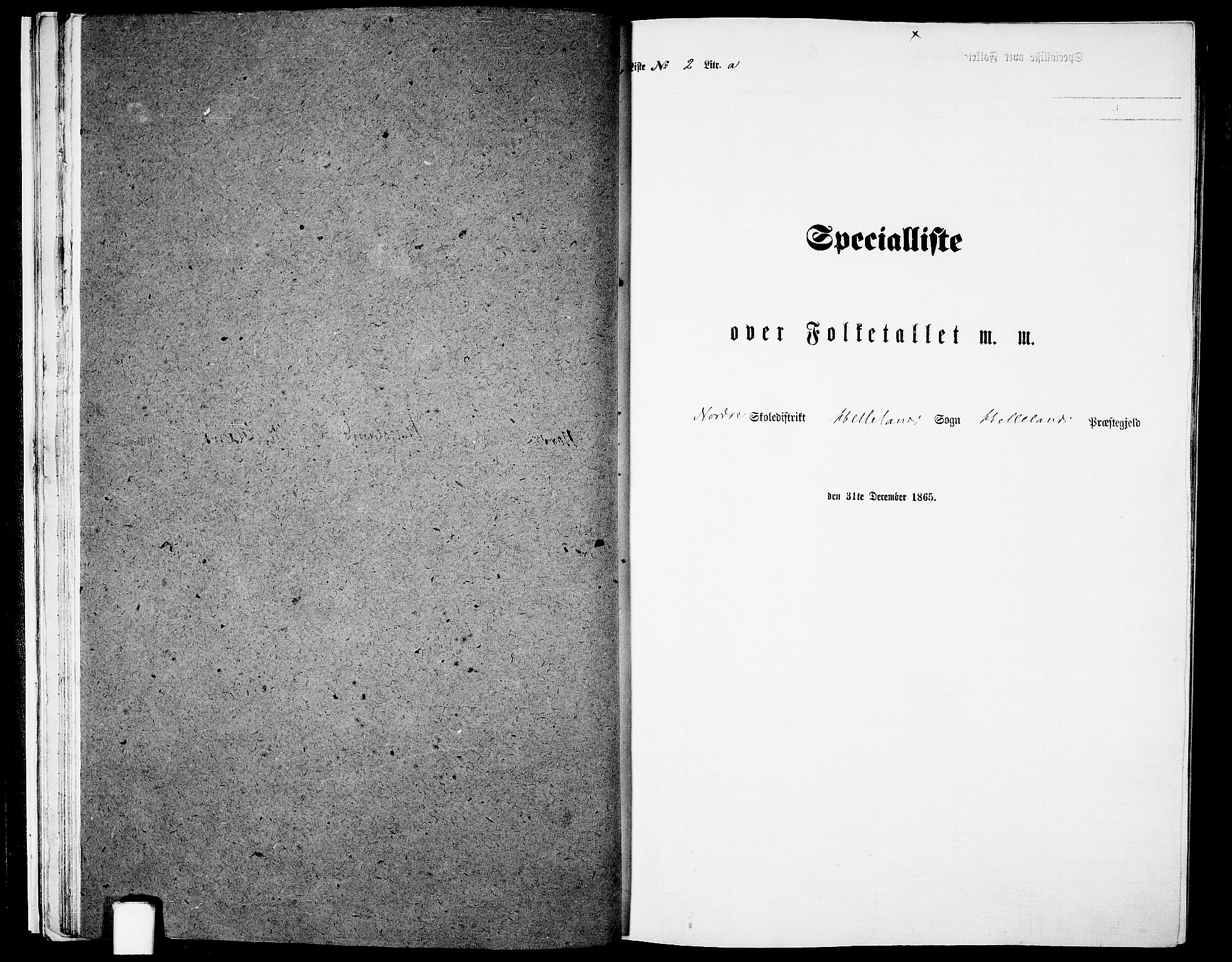 RA, Folketelling 1865 for 1115P Helleland prestegjeld, 1865, s. 25