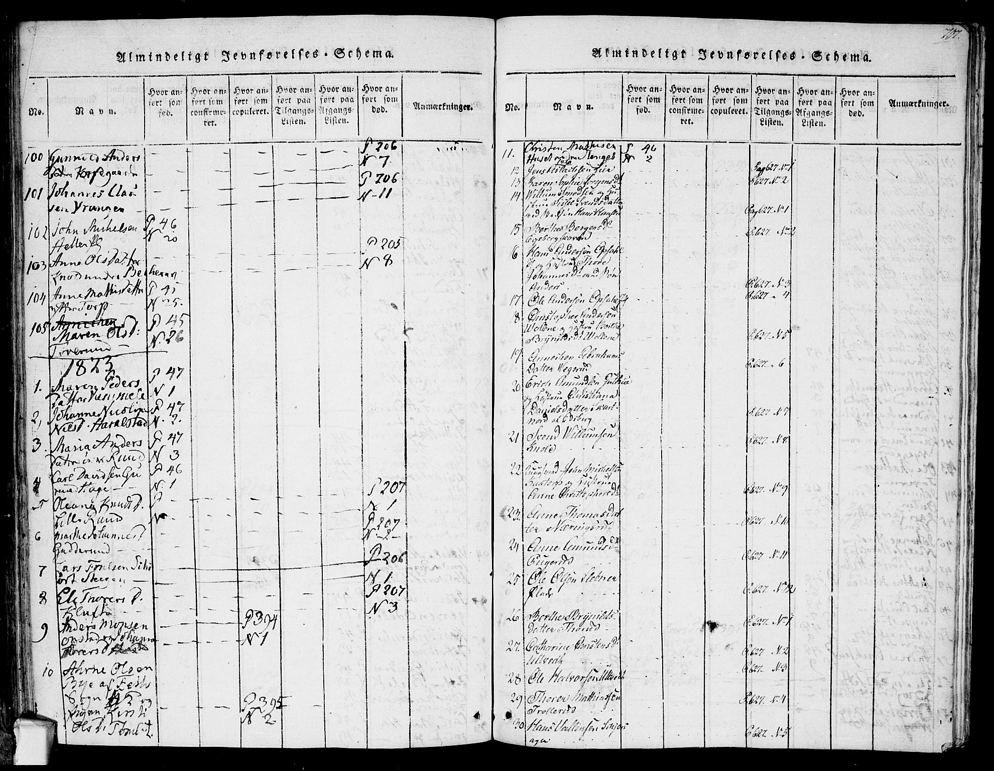 Askim prestekontor Kirkebøker, AV/SAO-A-10900/F/Fa/L0004: Ministerialbok nr. 4, 1817-1846, s. 706-707