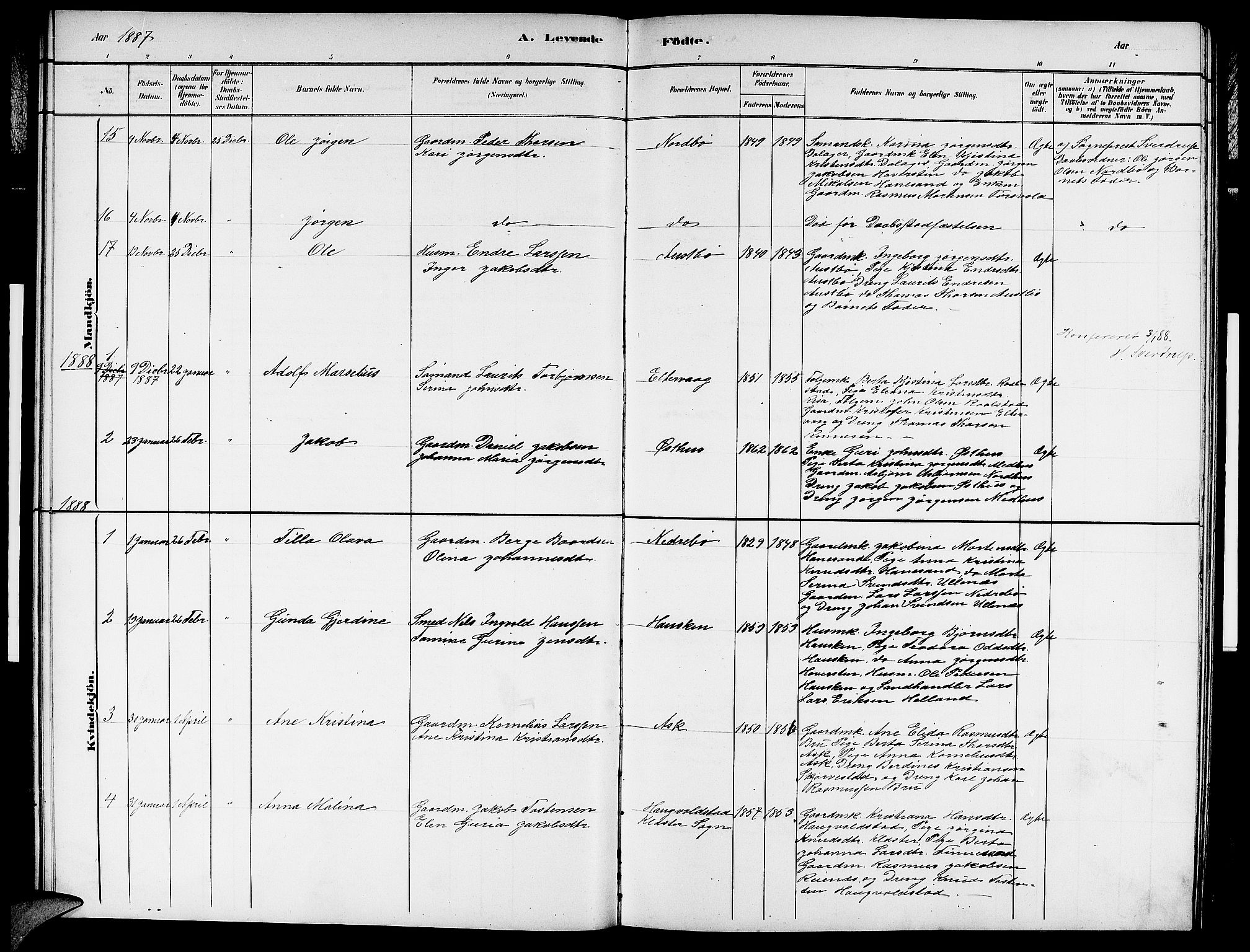 Rennesøy sokneprestkontor, AV/SAST-A -101827/H/Ha/Hab/L0007: Klokkerbok nr. B 7, 1881-1890