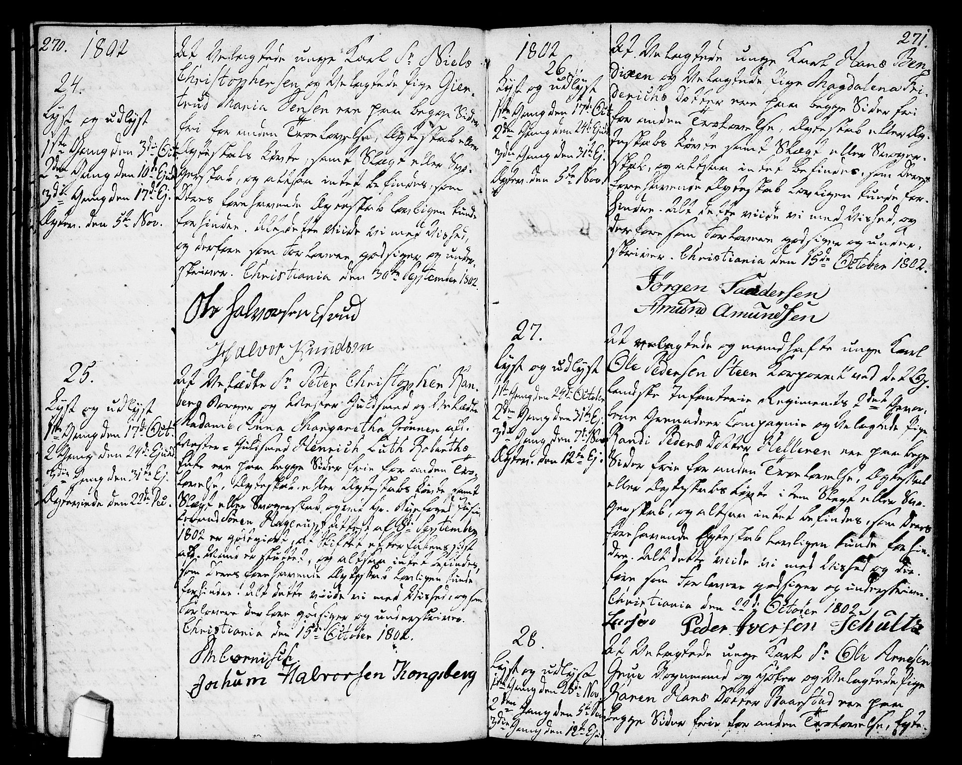 Oslo domkirke Kirkebøker, AV/SAO-A-10752/L/La/L0010: Forlovererklæringer nr. 10, 1789-1807, s. 270-271