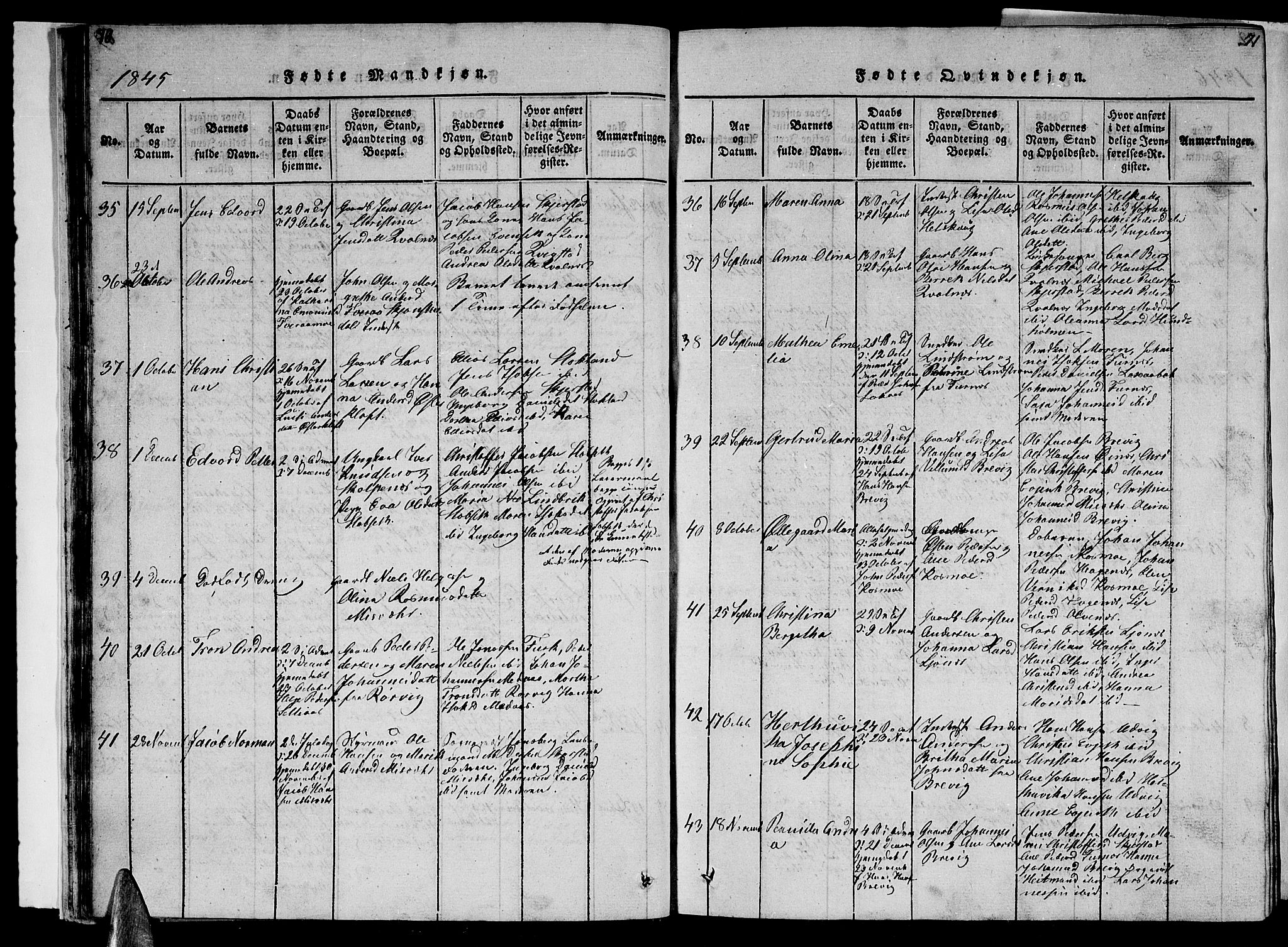 Ministerialprotokoller, klokkerbøker og fødselsregistre - Nordland, AV/SAT-A-1459/852/L0752: Klokkerbok nr. 852C03, 1840-1855, s. 70-71