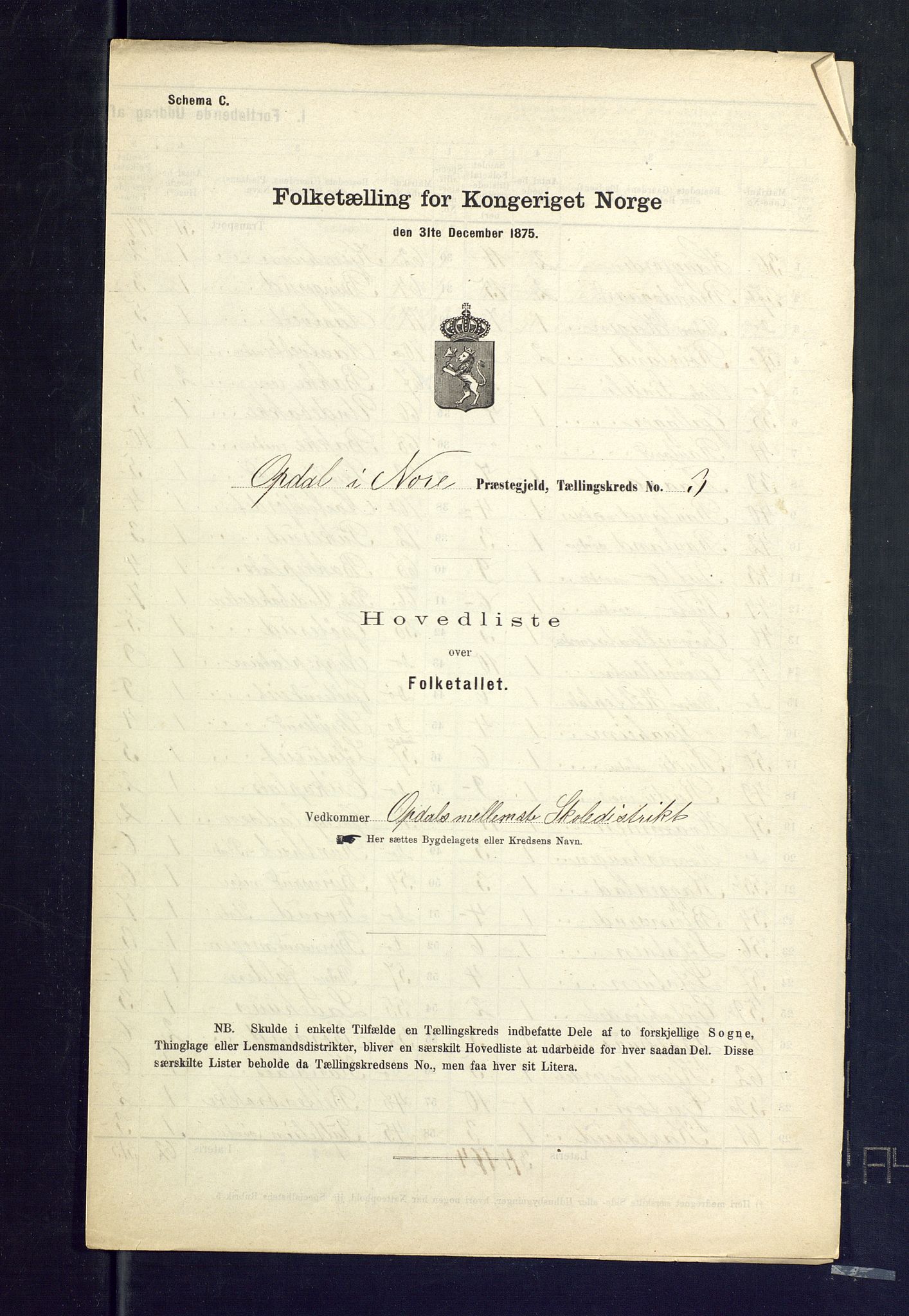 SAKO, Folketelling 1875 for 0633P Nore prestegjeld, 1875, s. 13