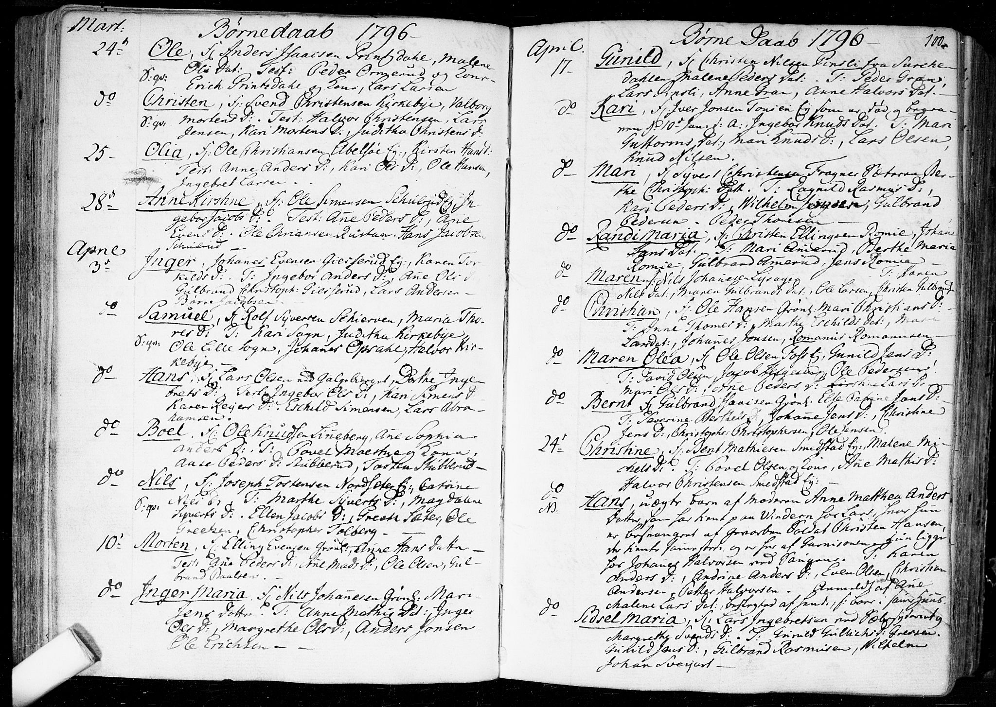 Aker prestekontor kirkebøker, SAO/A-10861/F/L0010: Ministerialbok nr. 10, 1786-1809, s. 100