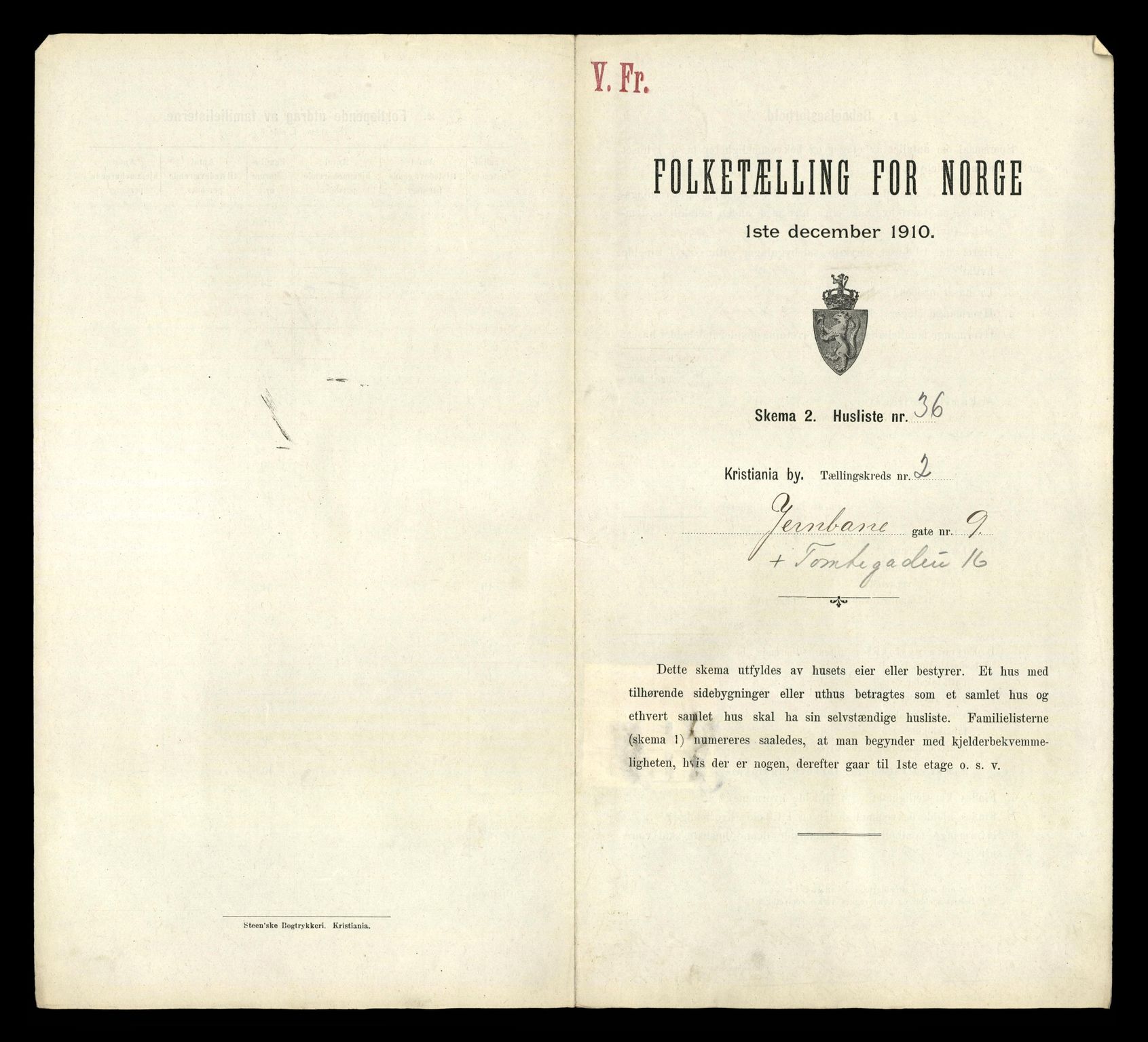 RA, Folketelling 1910 for 0301 Kristiania kjøpstad, 1910, s. 45743