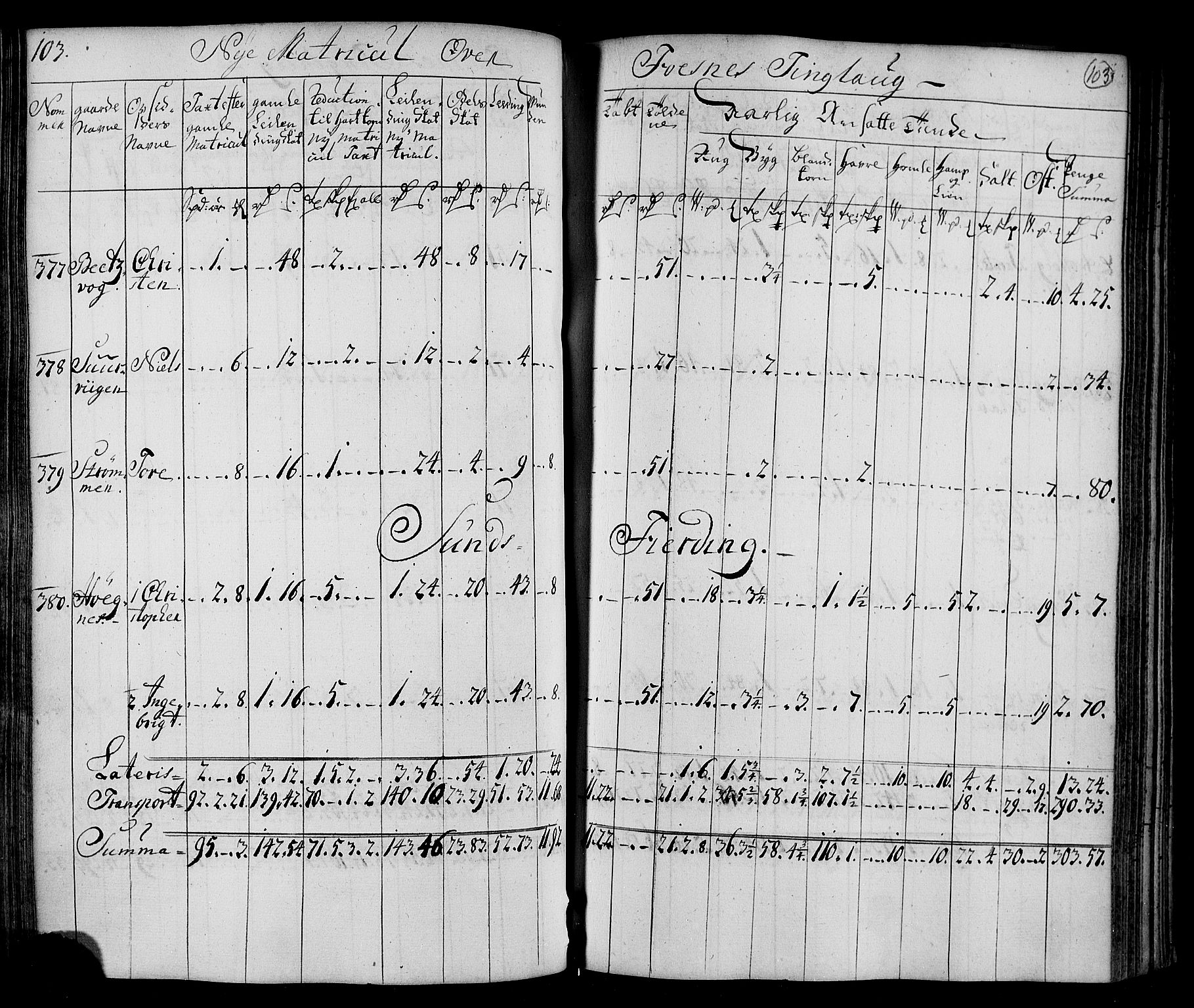 Rentekammeret inntil 1814, Realistisk ordnet avdeling, AV/RA-EA-4070/N/Nb/Nbf/L0169: Namdalen matrikkelprotokoll, 1723, s. 105