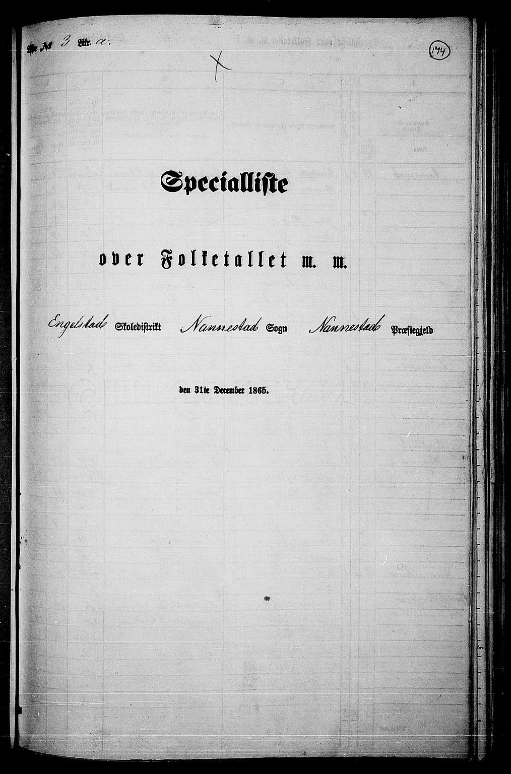 RA, Folketelling 1865 for 0238P Nannestad prestegjeld, 1865, s. 57