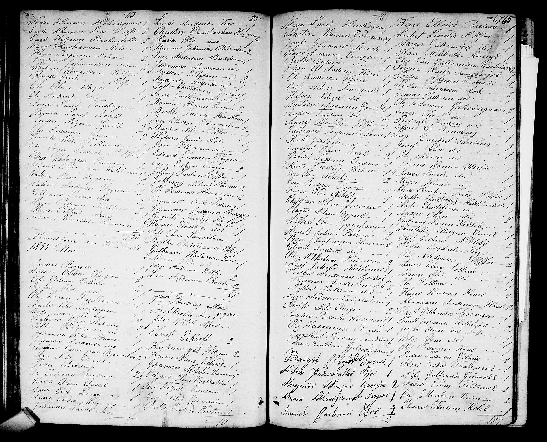 Norderhov kirkebøker, AV/SAKO-A-237/G/Ga/L0006: Klokkerbok nr. I 6, 1849-1876, s. 65