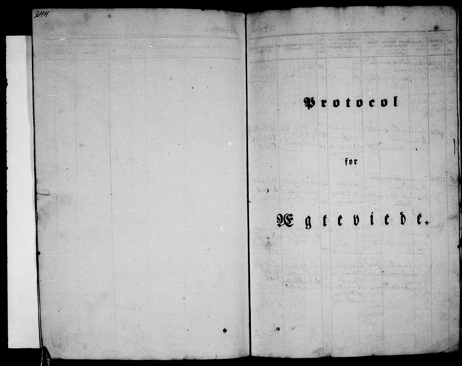 Ministerialprotokoller, klokkerbøker og fødselsregistre - Nordland, SAT/A-1459/805/L0106: Klokkerbok nr. 805C02, 1841-1861, s. 244