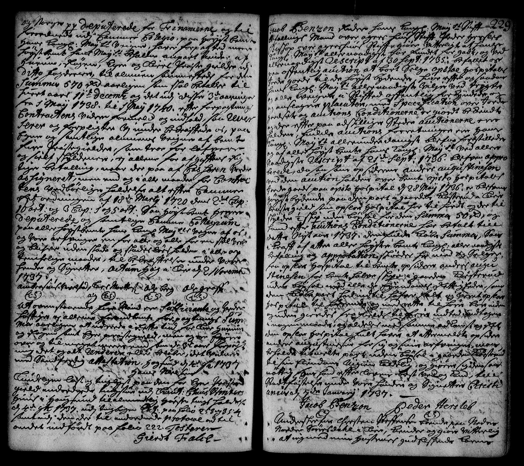 Lier, Røyken og Hurum sorenskriveri, SAKO/A-89/G/Ga/Gaa/L0002: Pantebok nr. II, 1725-1755, s. 229
