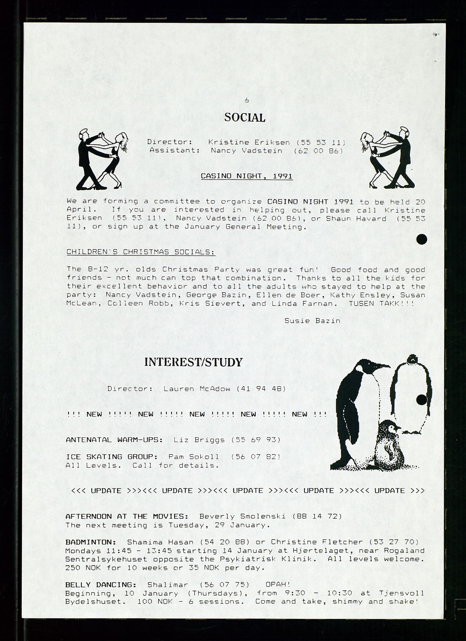 PA 1547 - Petroleum Wives Club, AV/SAST-A-101974/X/Xa/L0003: Newsletter, 1988-1994