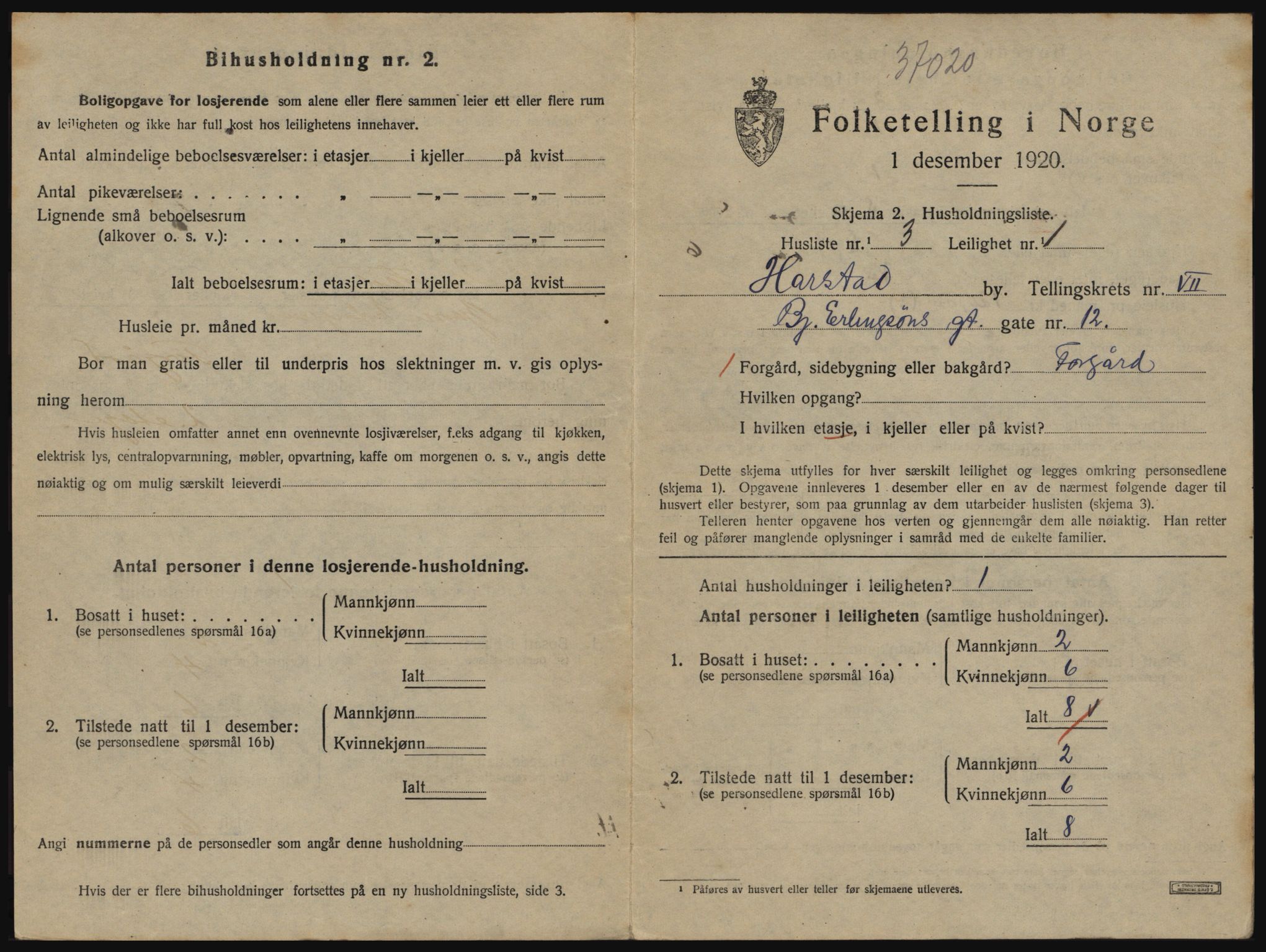 SATØ, Folketelling 1920 for 1901 Harstad ladested, 1920, s. 2017