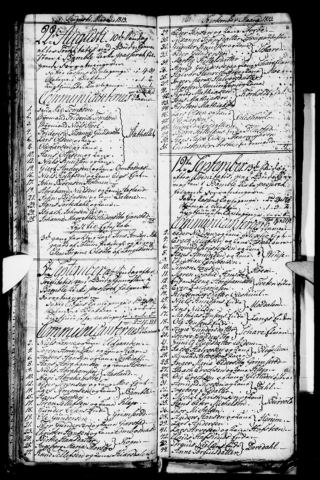 Bamble kirkebøker, AV/SAKO-A-253/G/Ga/L0004: Klokkerbok nr. I 4, 1808-1814