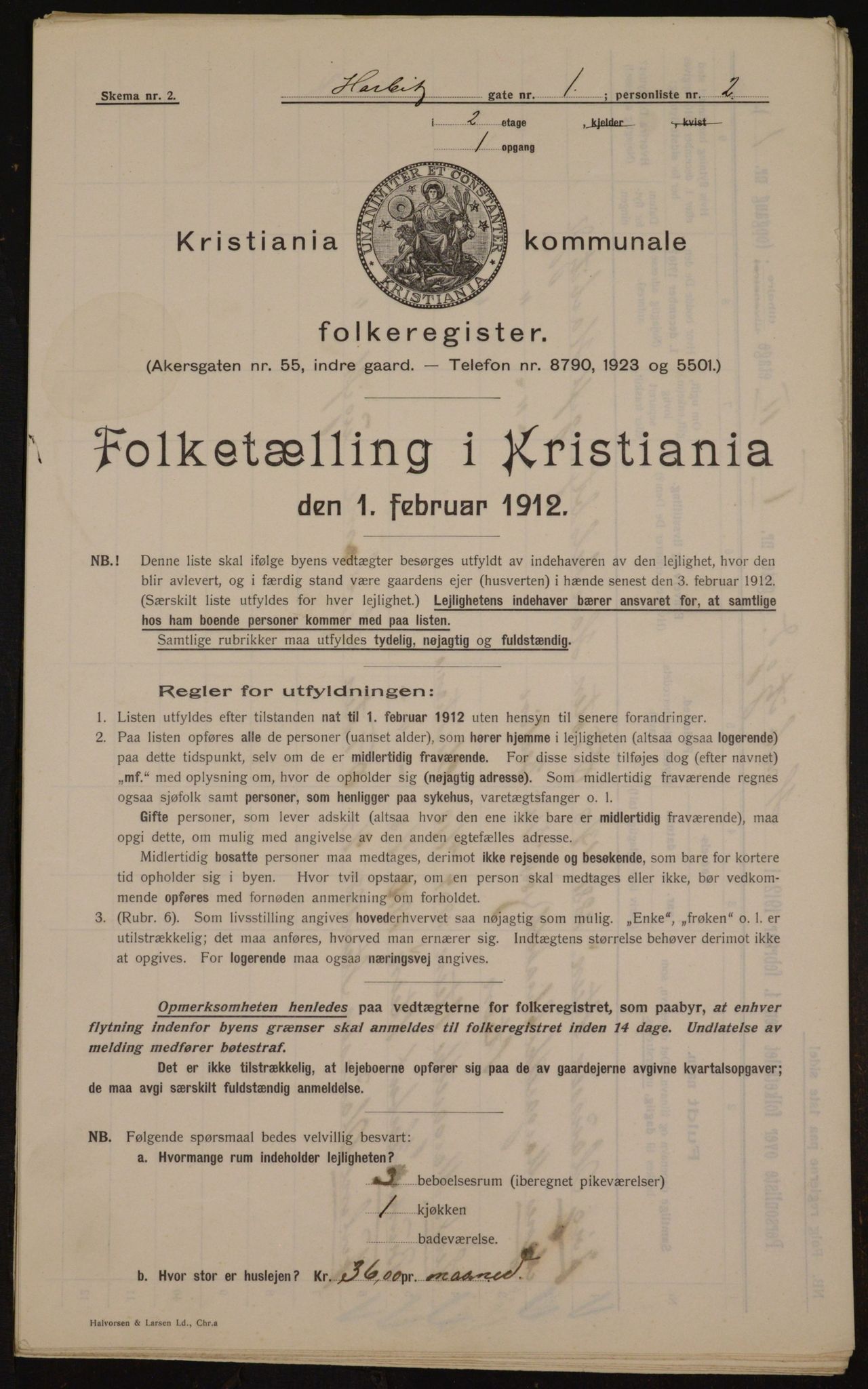 OBA, Kommunal folketelling 1.2.1912 for Kristiania, 1912, s. 35023