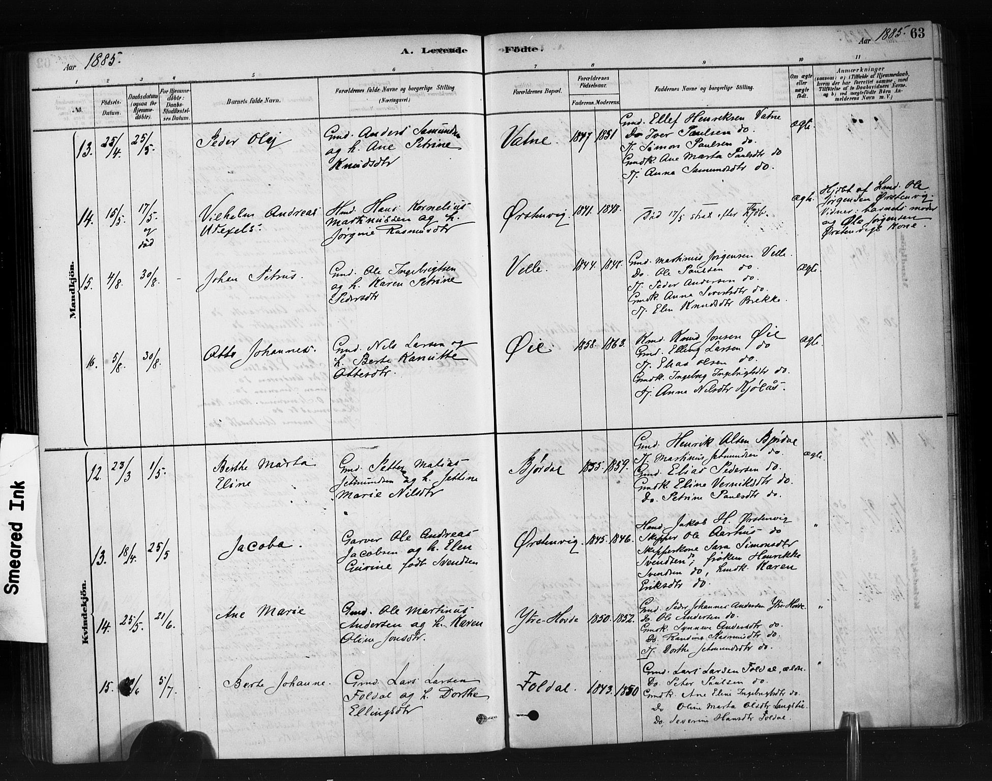 Ministerialprotokoller, klokkerbøker og fødselsregistre - Møre og Romsdal, AV/SAT-A-1454/513/L0176: Ministerialbok nr. 513A03, 1877-1889, s. 63