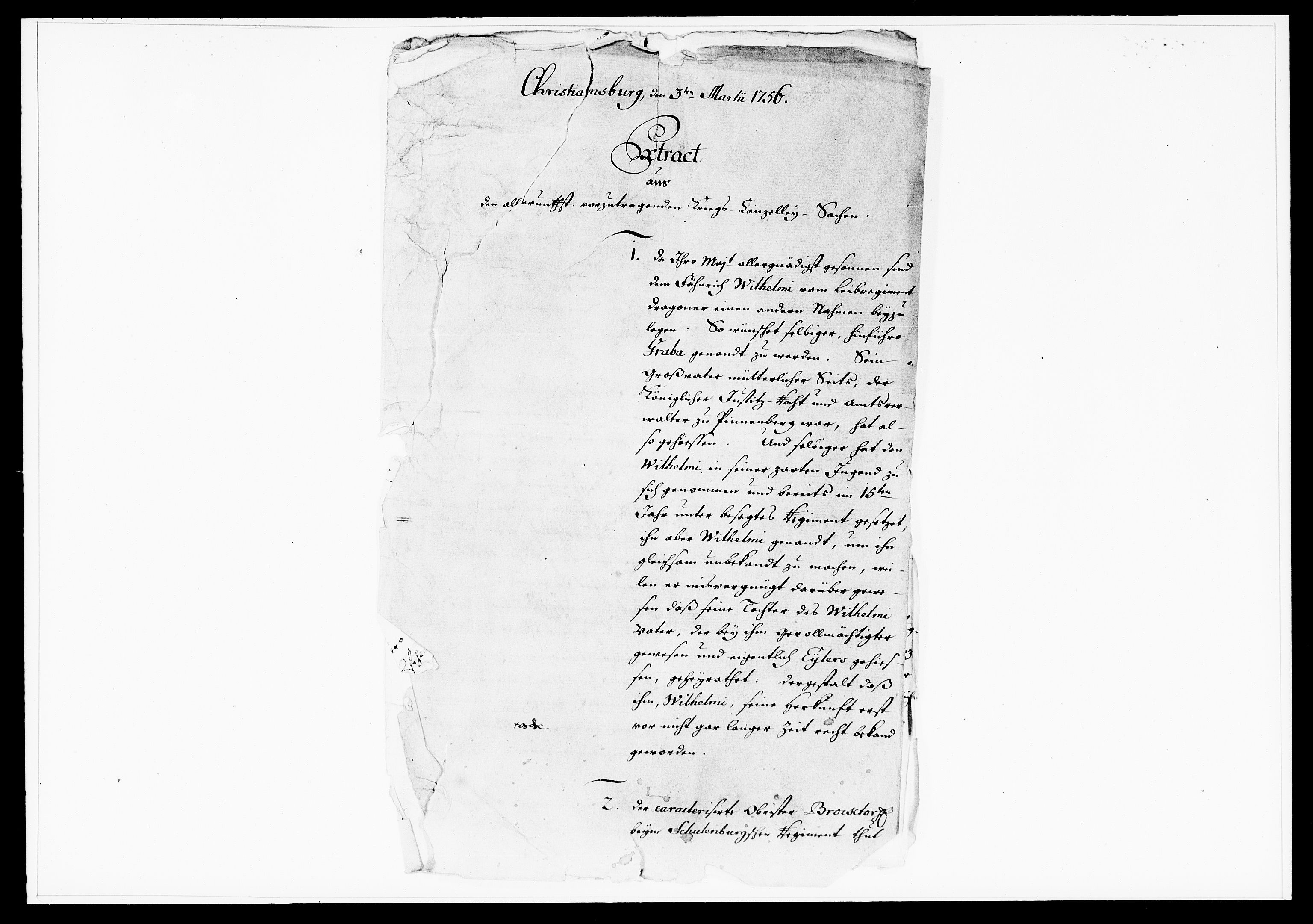 Krigskollegiet, Krigskancelliet, DRA/A-0006/-/1269-1282: Refererede sager, 1756, s. 121