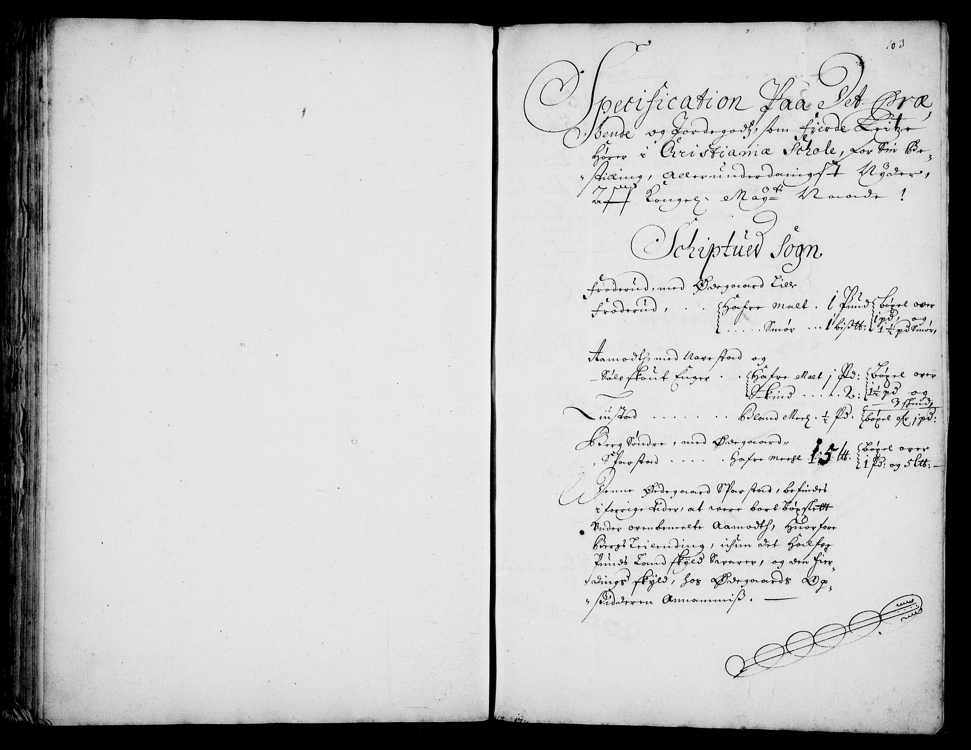 Rentekammeret inntil 1814, Realistisk ordnet avdeling, RA/EA-4070/Fc/Fca/L0001/0006: [Ca I]  Akershus stift / Kristiania kapitels jordebok, 1700, s. 102-103