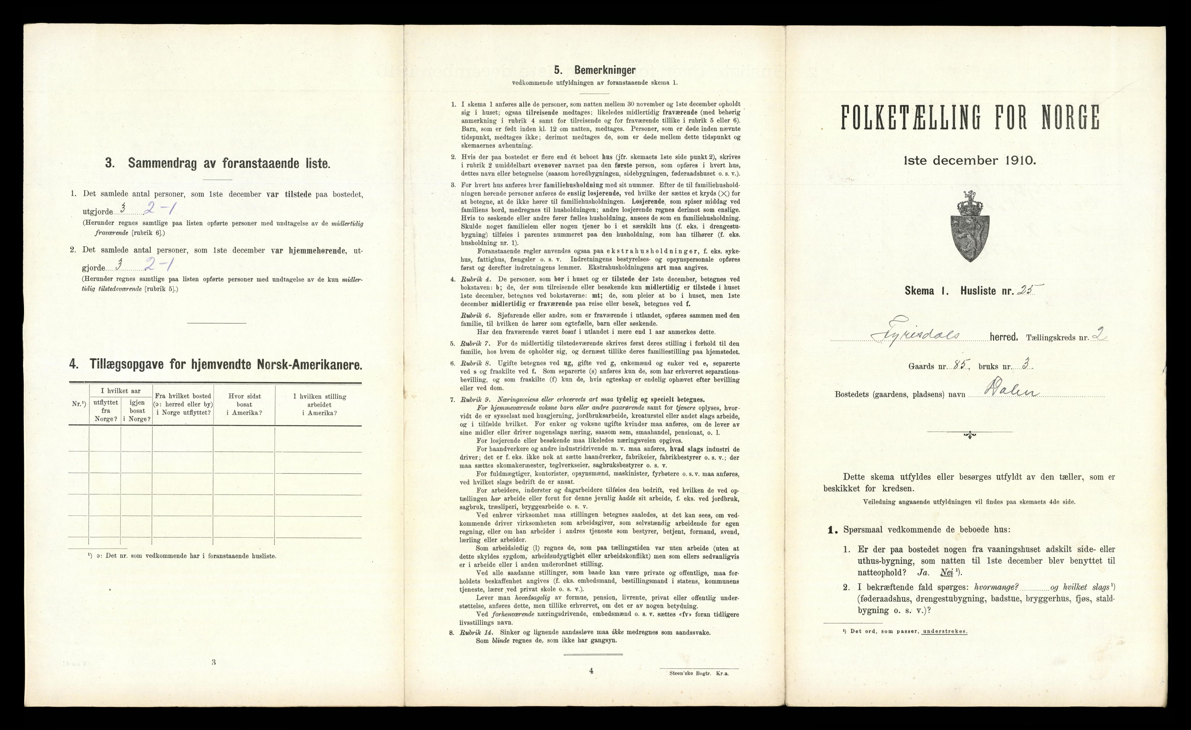 RA, Folketelling 1910 for 0831 Fyresdal herred, 1910, s. 149