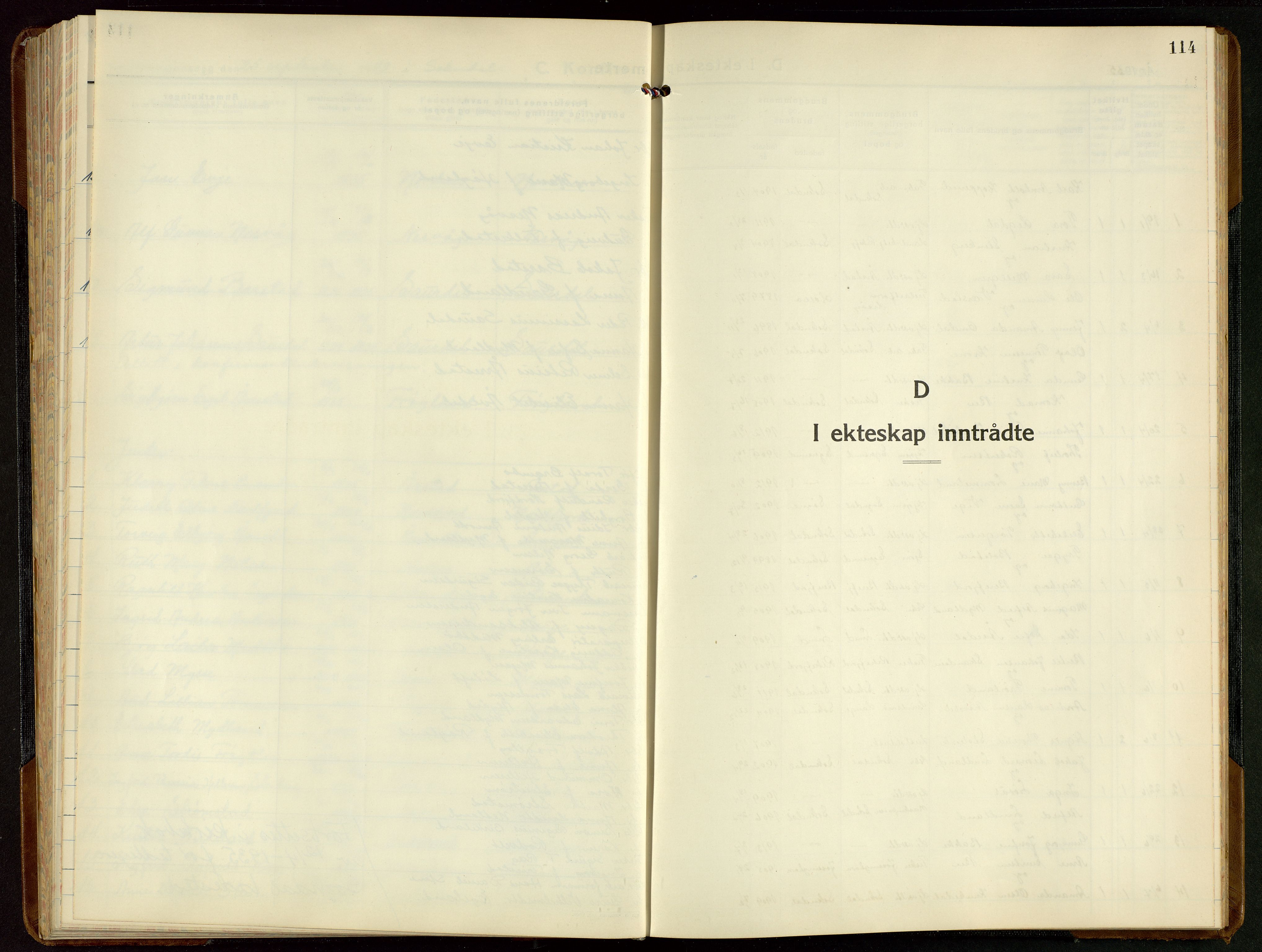 Sokndal sokneprestkontor, SAST/A-101808: Klokkerbok nr. B 9, 1935-1949, s. 114